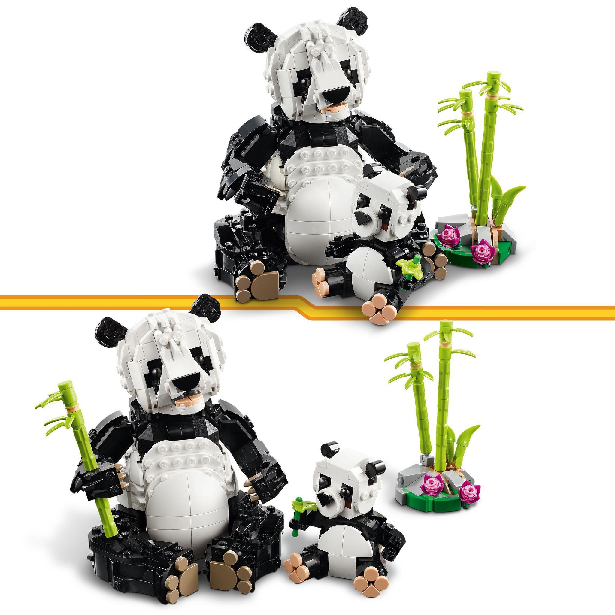 Voir la diapositive 4 : LEGO Creator 31165 - Les Animaux Sauvages : La Famille des Pandas
