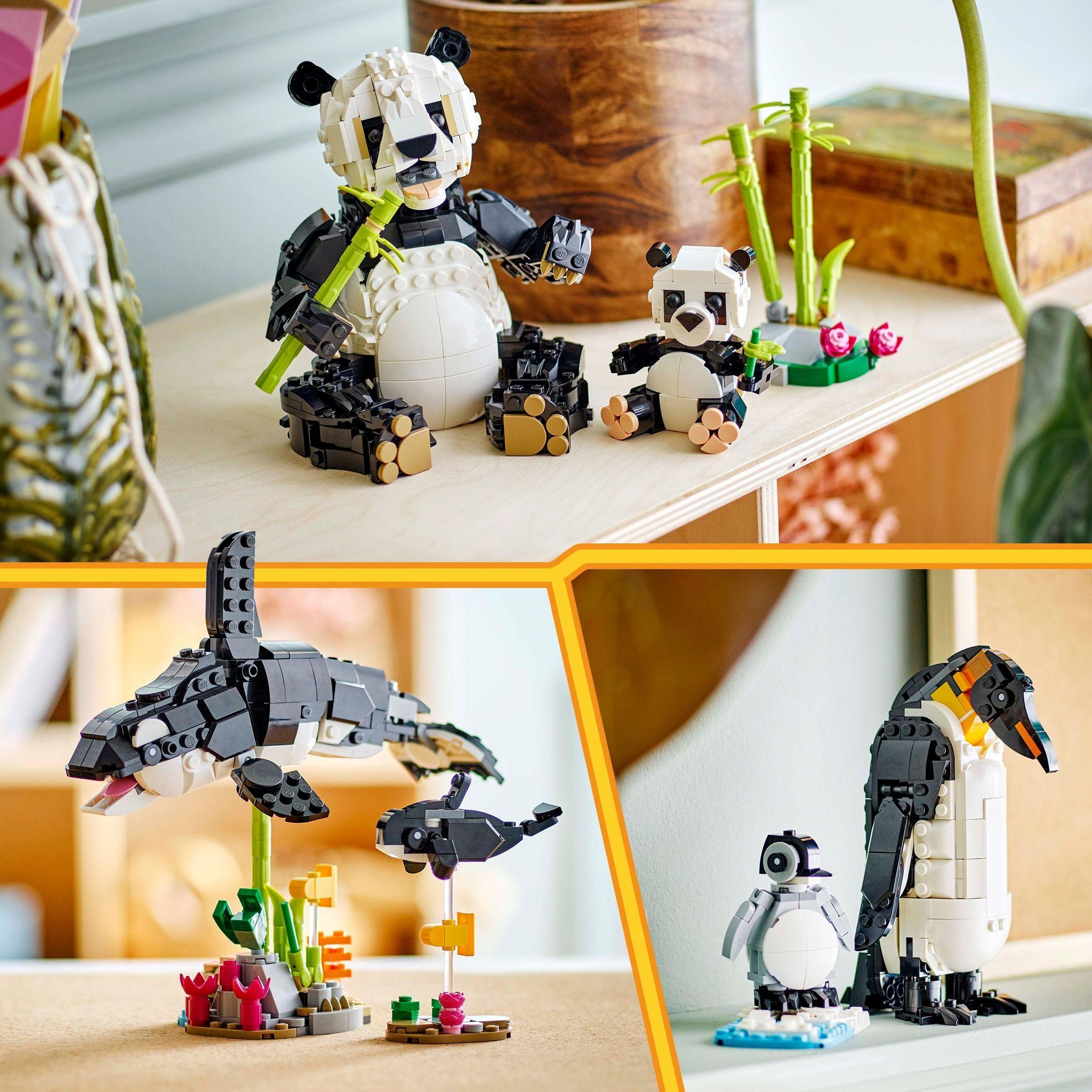 Voir la diapositive 6 : LEGO Creator 31165 - Les Animaux Sauvages : La Famille des Pandas