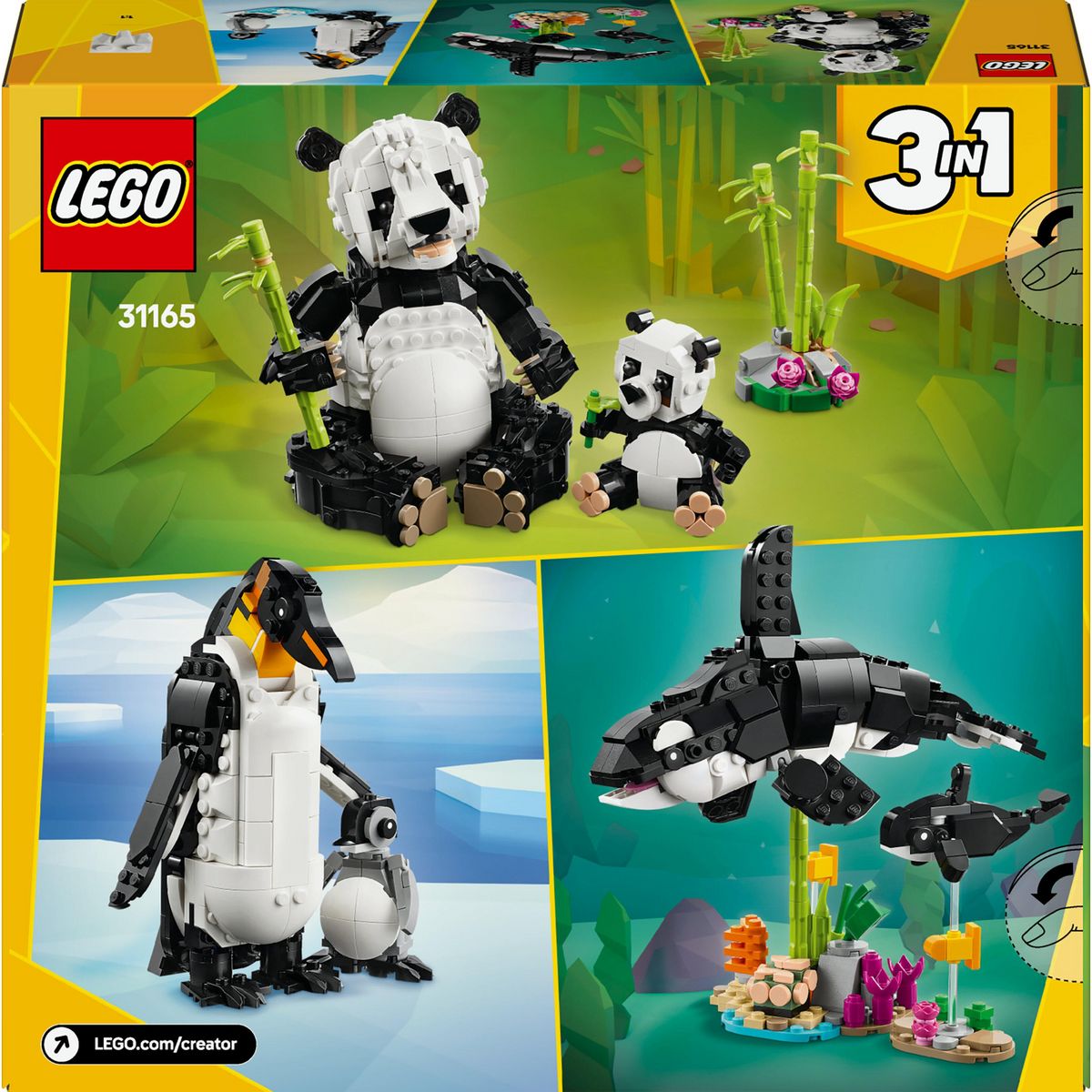 LEGO Creator 31165 - Les Animaux Sauvages : La Famille des Pandas
