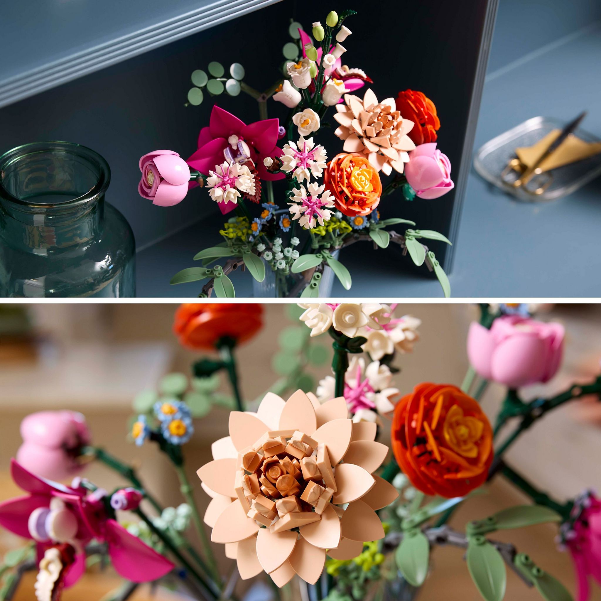 Voir la diapositive 5 : LEGO Botanicals 10342 - Le joli bouquet de fleurs roses