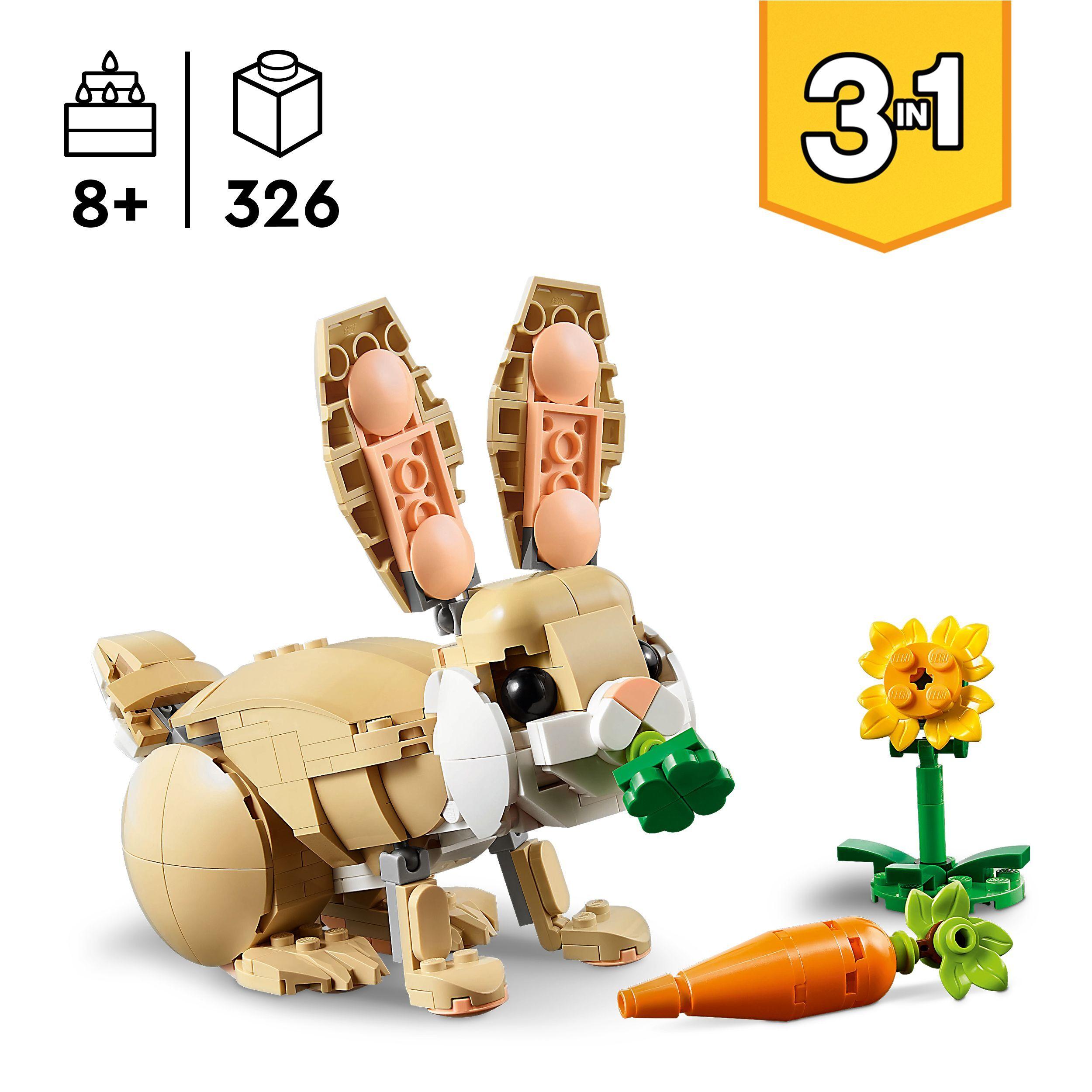 Voir la diapositive 3 : LEGO LEGO Creator 31162 3-en-1 L’Adorable Lapin - Jouet de Construction dès 8 ans - Idée Cadeau
