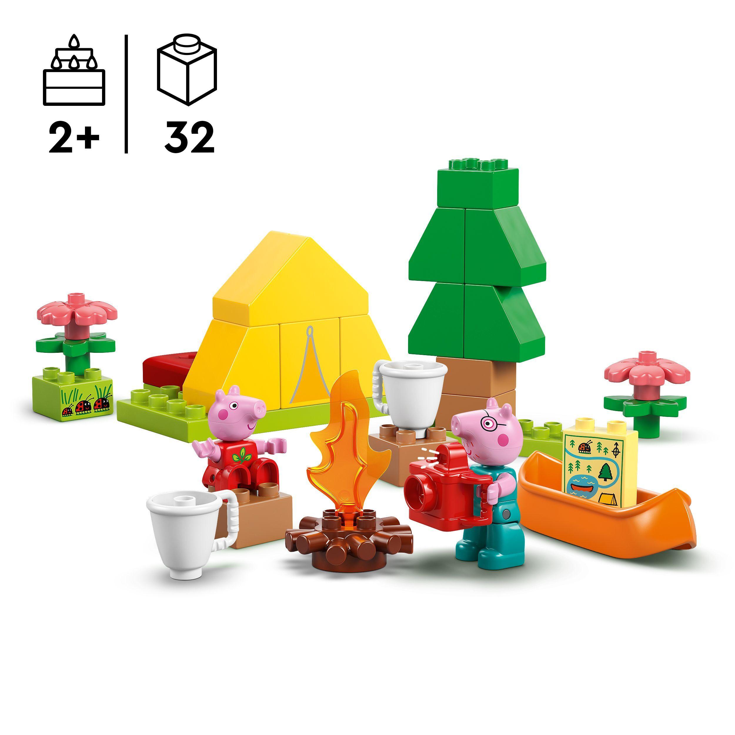 Voir la diapositive 3 : LEGO DUPLO Peppa Pig 10452 Les Vacances au Camping - Jeu de Construction Montessori 2 ans