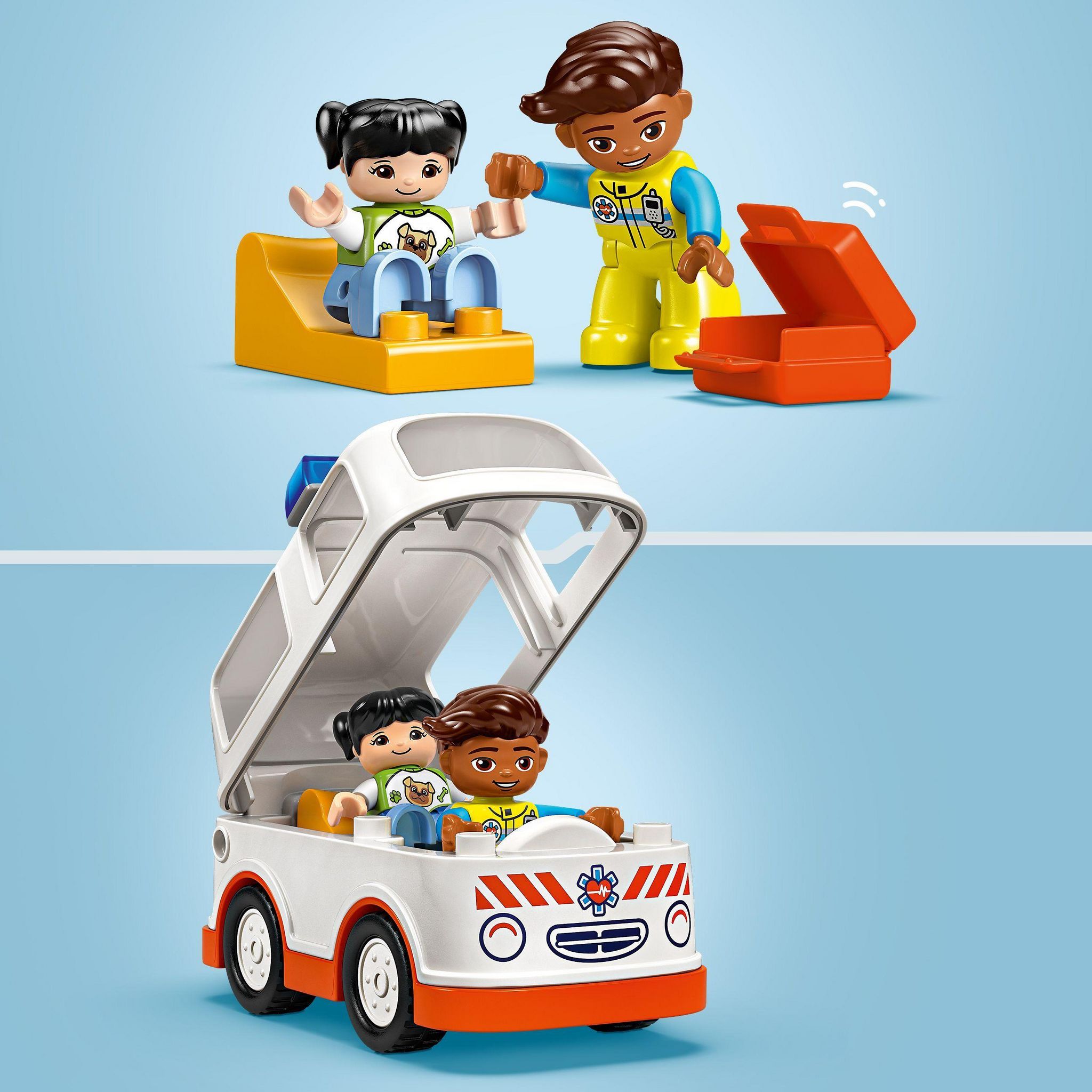 Voir la diapositive 4 : LEGO Duplo 10447 - L'ambulance et le chauffeur