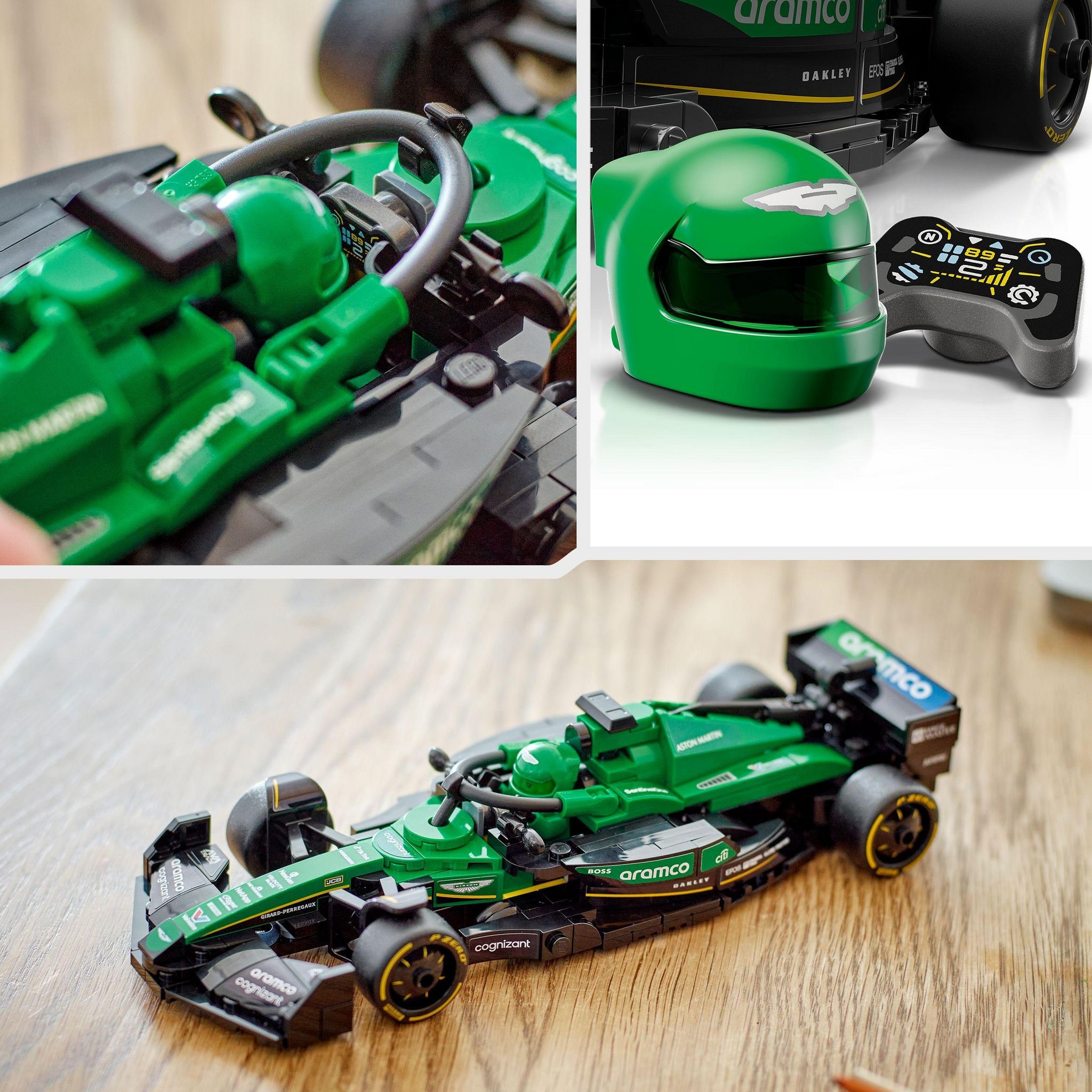 Voir la diapositive 6 : LEGO Speed Champions 77245 - Voiture F1 Aston Martin Aramco AMR24