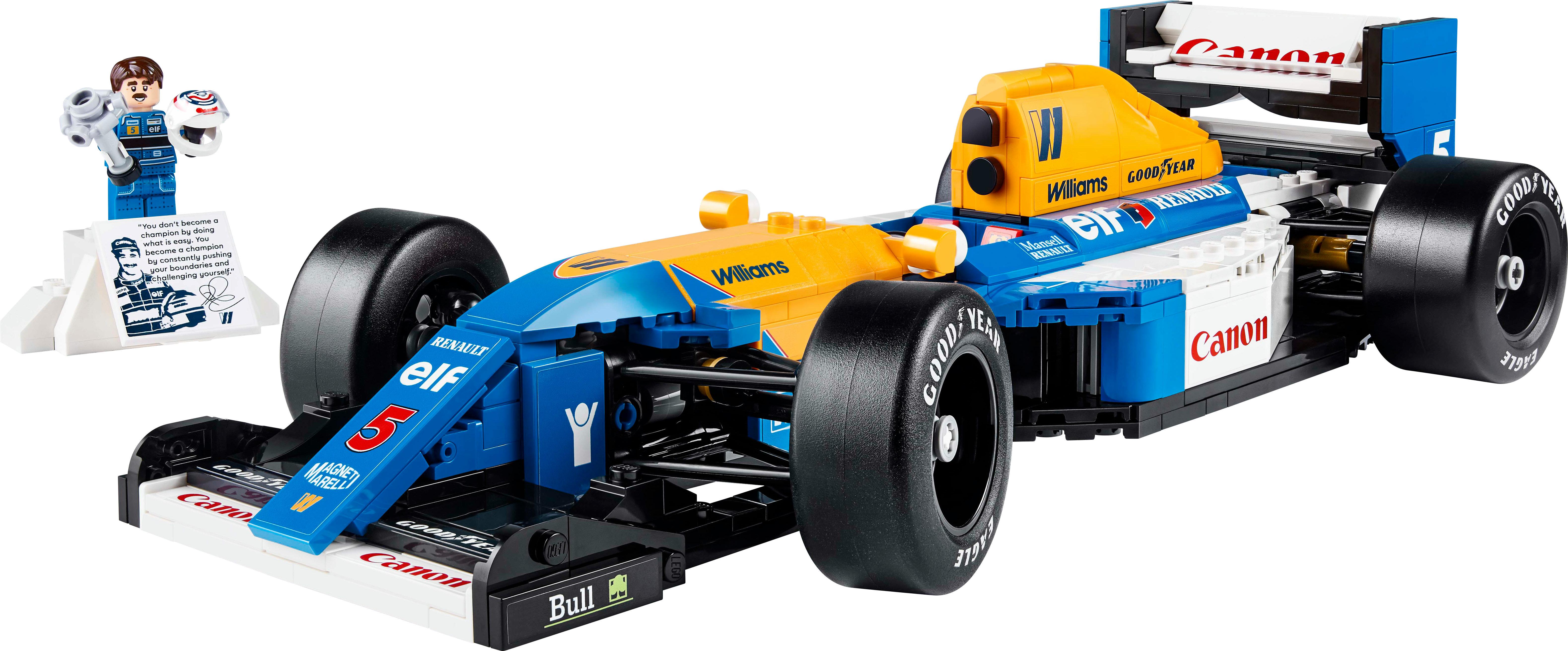Voir la diapositive 2 : LEGO Icons 10353 Williams Racing FW14B et Nigel Mansell - Voiture de course F1 pour adulte