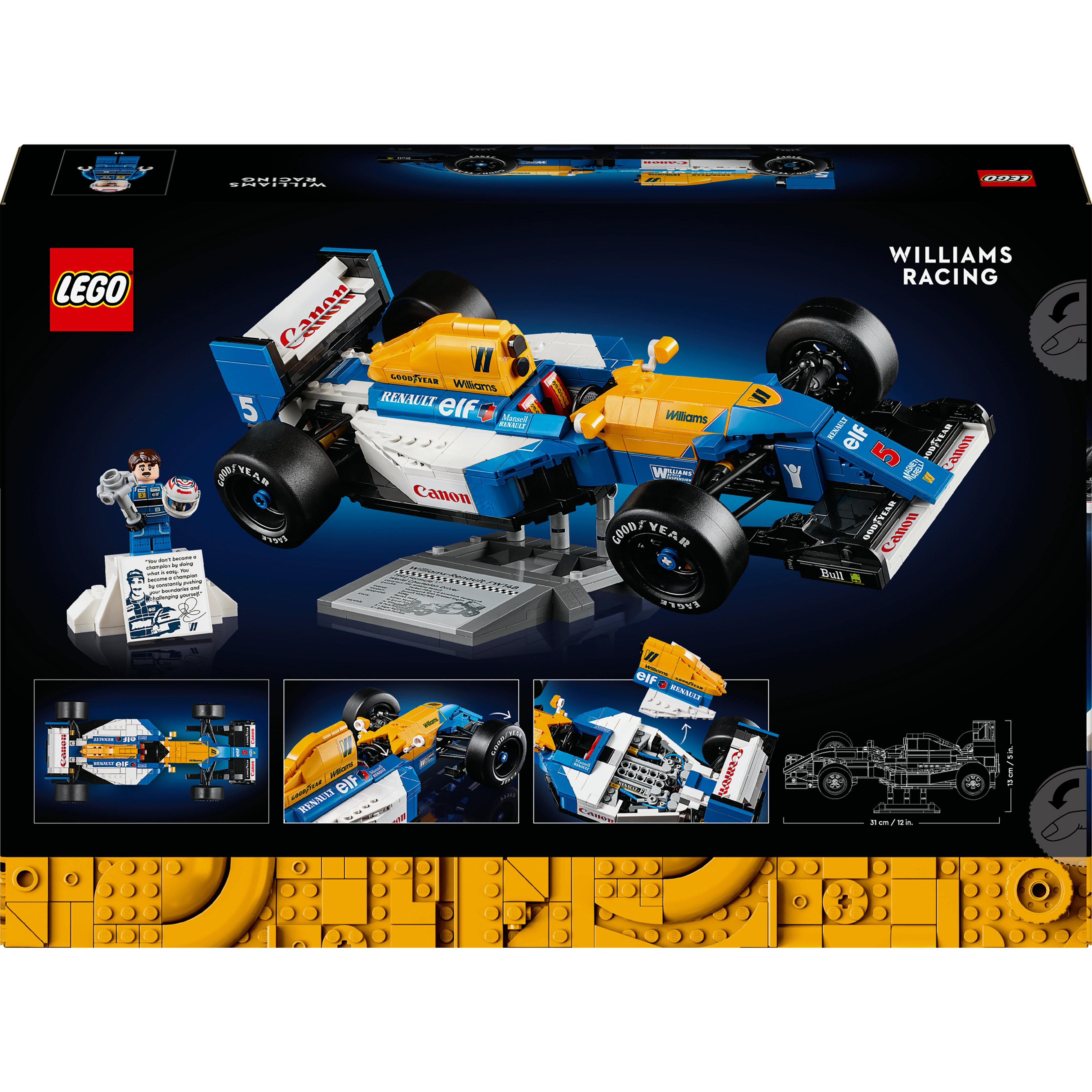 Voir la diapositive 3 : LEGO Icons 10353 Williams Racing FW14B et Nigel Mansell - Voiture de course F1 pour adulte