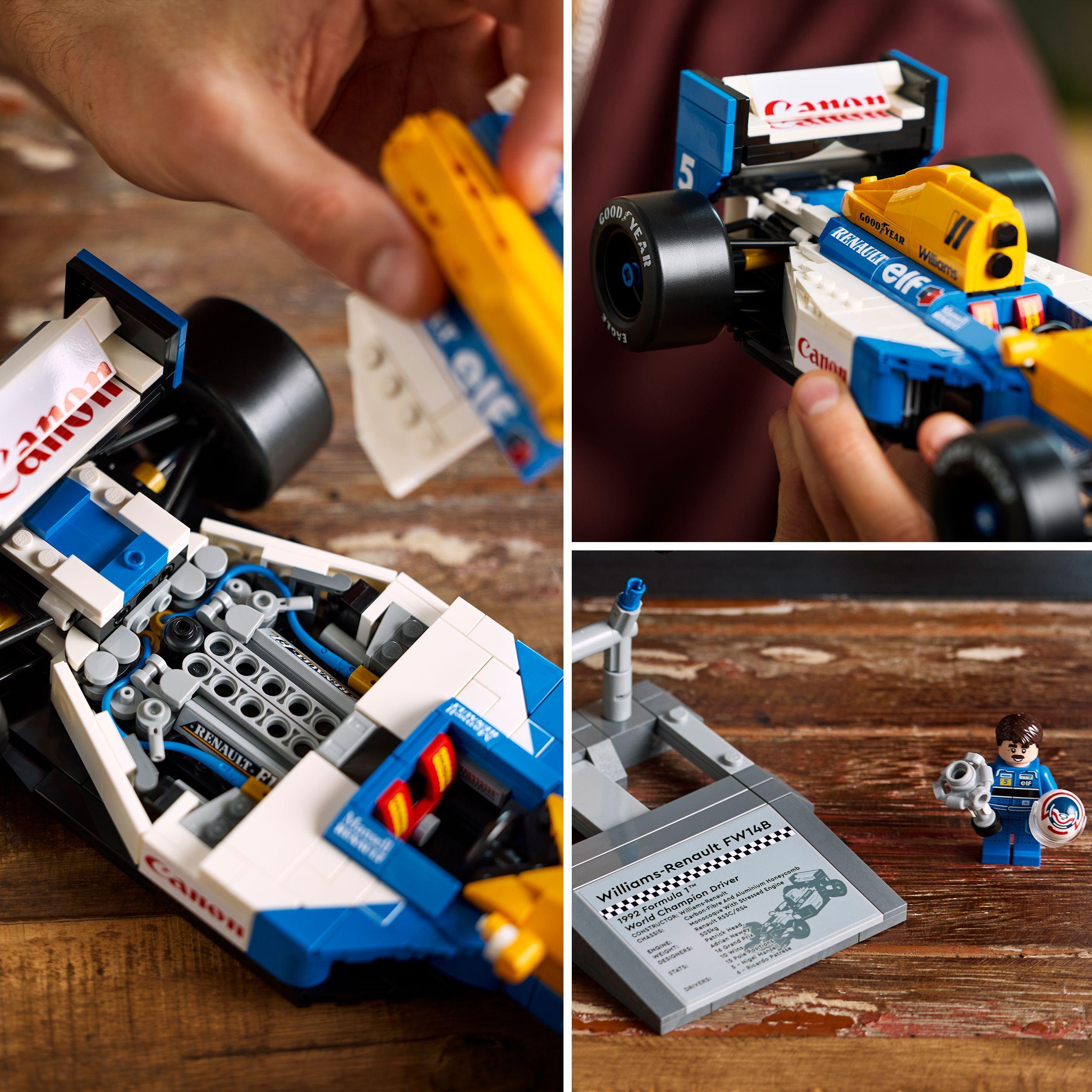 Voir la diapositive 6 : LEGO Icons 10353 - Williams Racing FW14B et Nigel Mansell