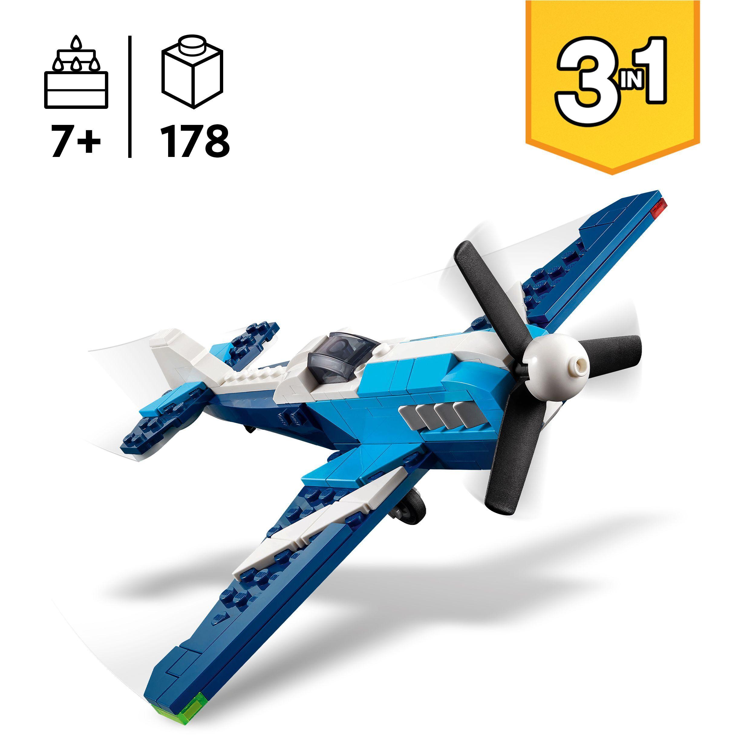 Voir la diapositive 3 : LEGO LEGO Creator 31160 3-en-1 Aéronef : l’avion de course - Jeu de construction dès 7 ans