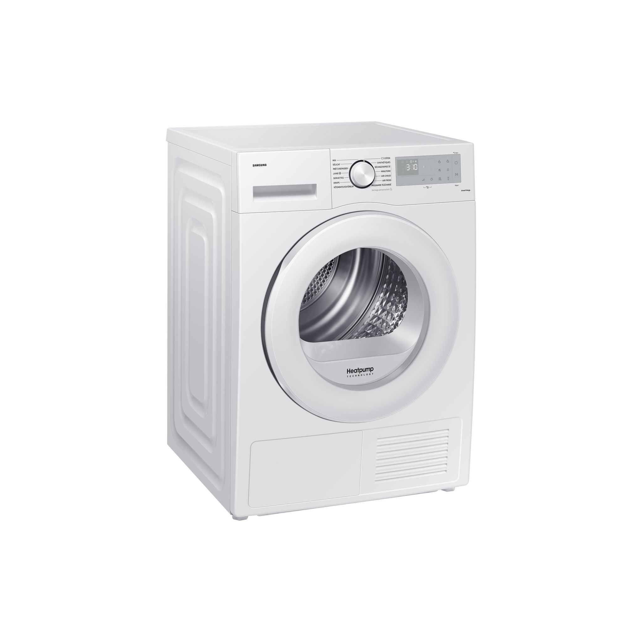 Voir la diapositive 2 : SAMSUNG Sèche linge hublot DV80CGC0B0TH, 8 kg, Pompe à chaleur, A++
