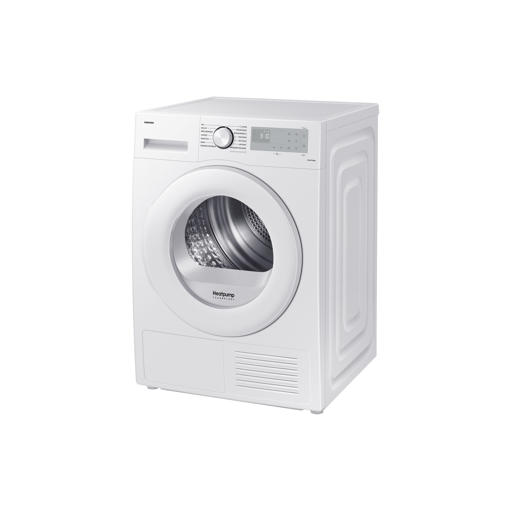 Voir la diapositive 3 : SAMSUNG Sèche linge hublot DV80CGC0B0TH, 8 kg, Pompe à chaleur, A++