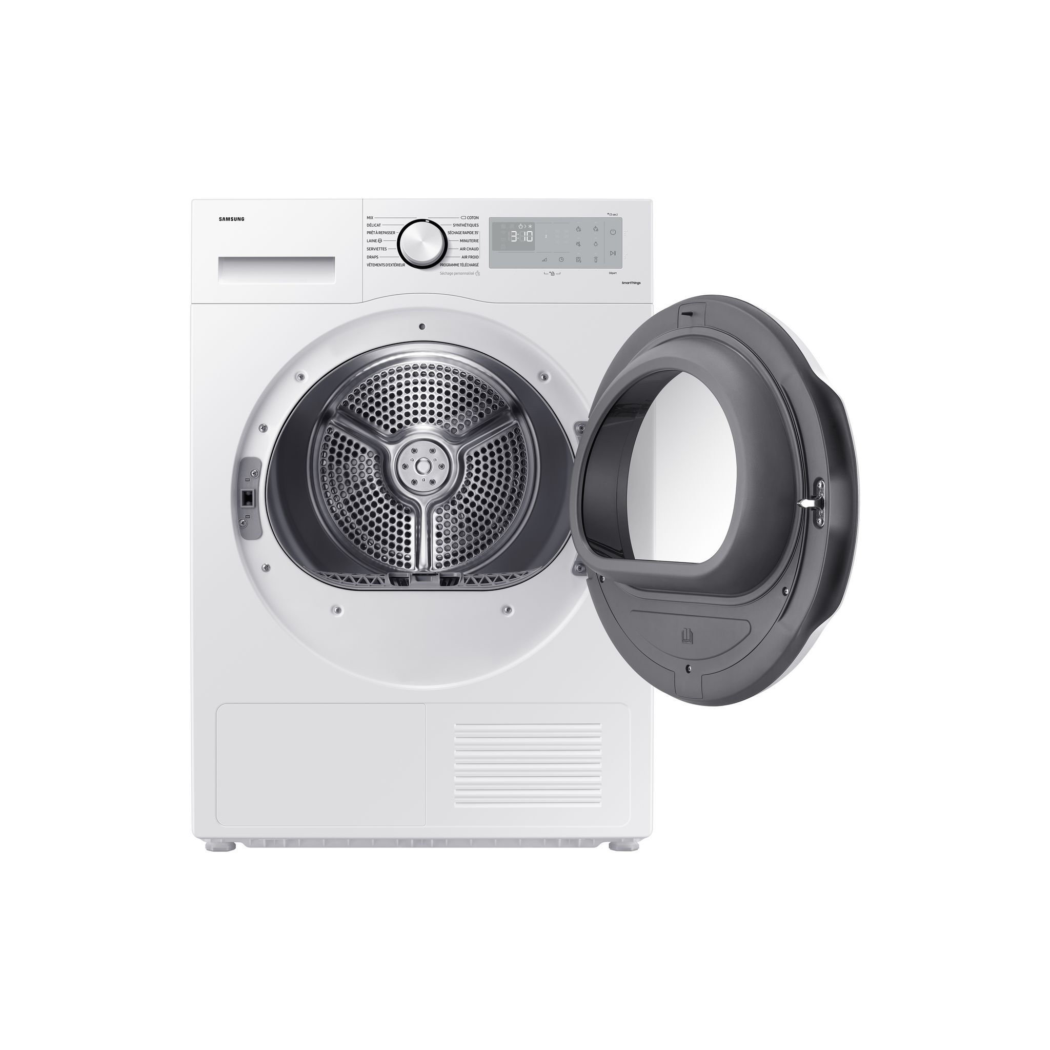 Voir la diapositive 6 : SAMSUNG Sèche linge hublot DV80CGC0B0TH, 8 kg, Pompe à chaleur, A++