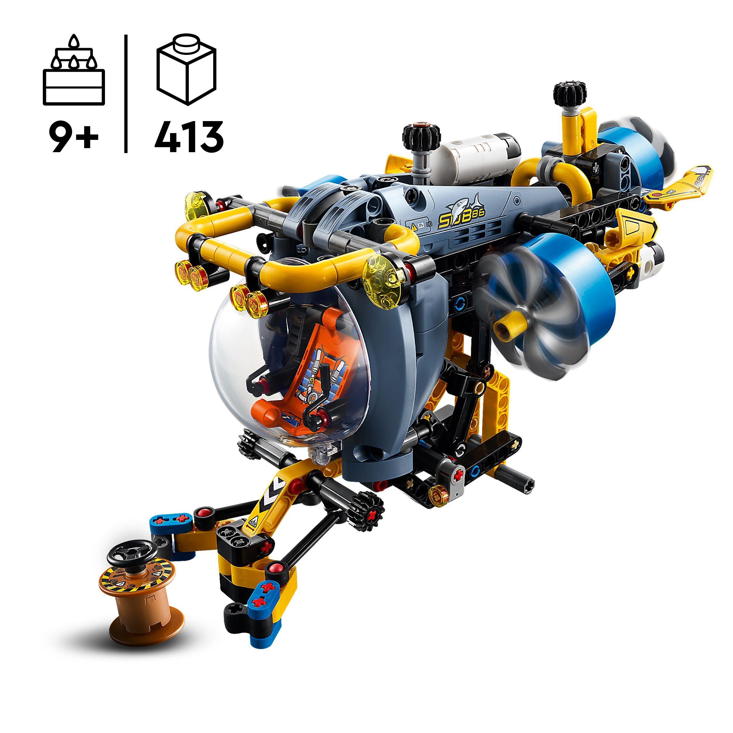 Voir la diapositive 3 : LEGO LEGO Technic 42201 Le sous marin de recherche en haute mer - Jeu de construction dès 9 ans