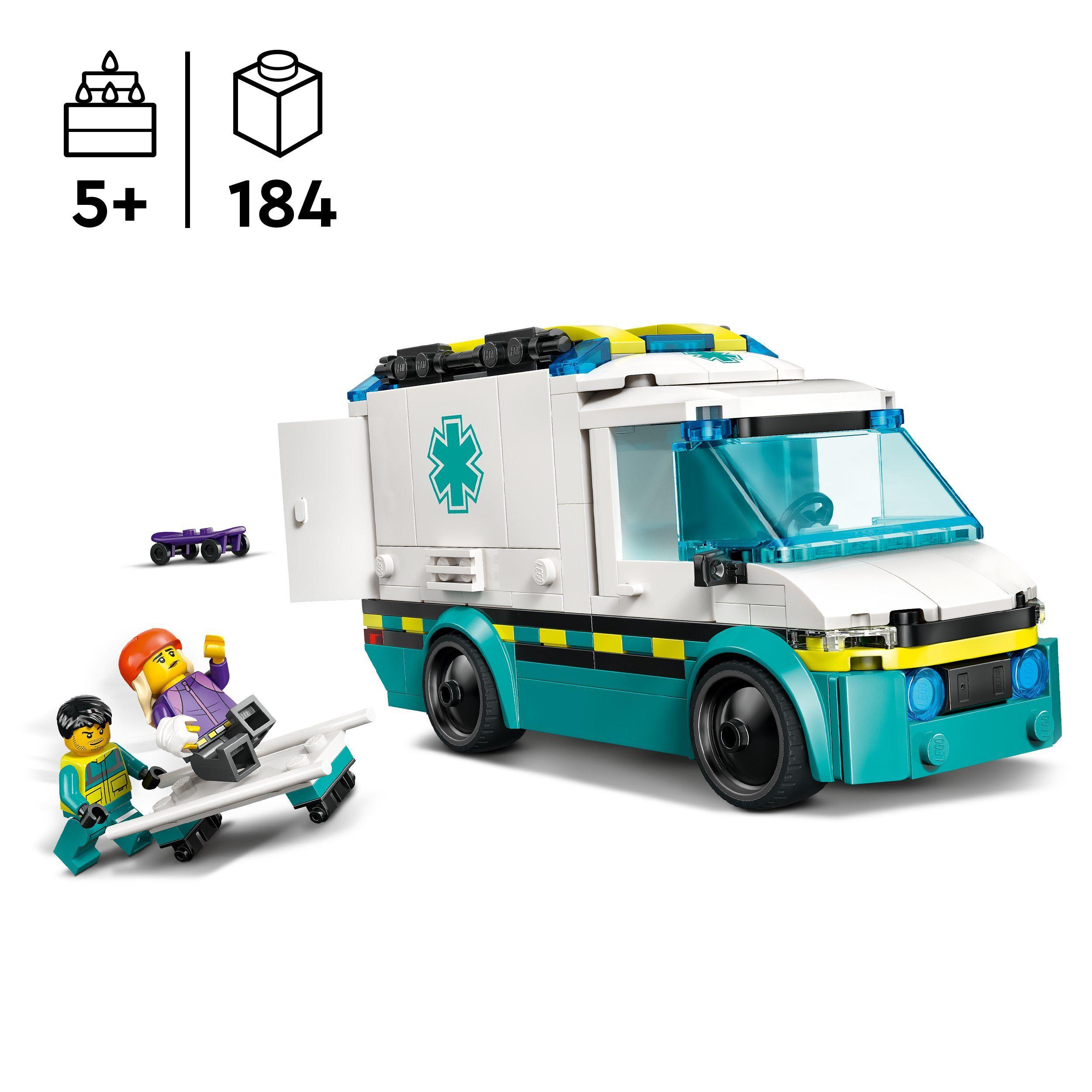 Voir la diapositive 3 : LEGO LEGO City 60451 L’ambulance de secours - Jouet de construction pour garçon dès 5 ans