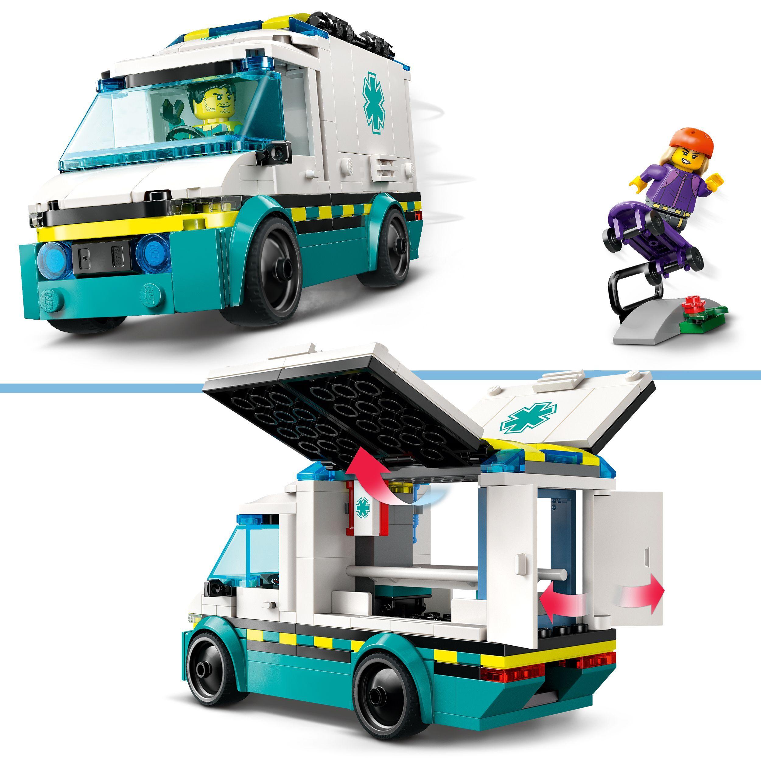 Voir la diapositive 4 : LEGO LEGO City 60451 L’ambulance de secours - Jouet de construction pour garçon dès 5 ans