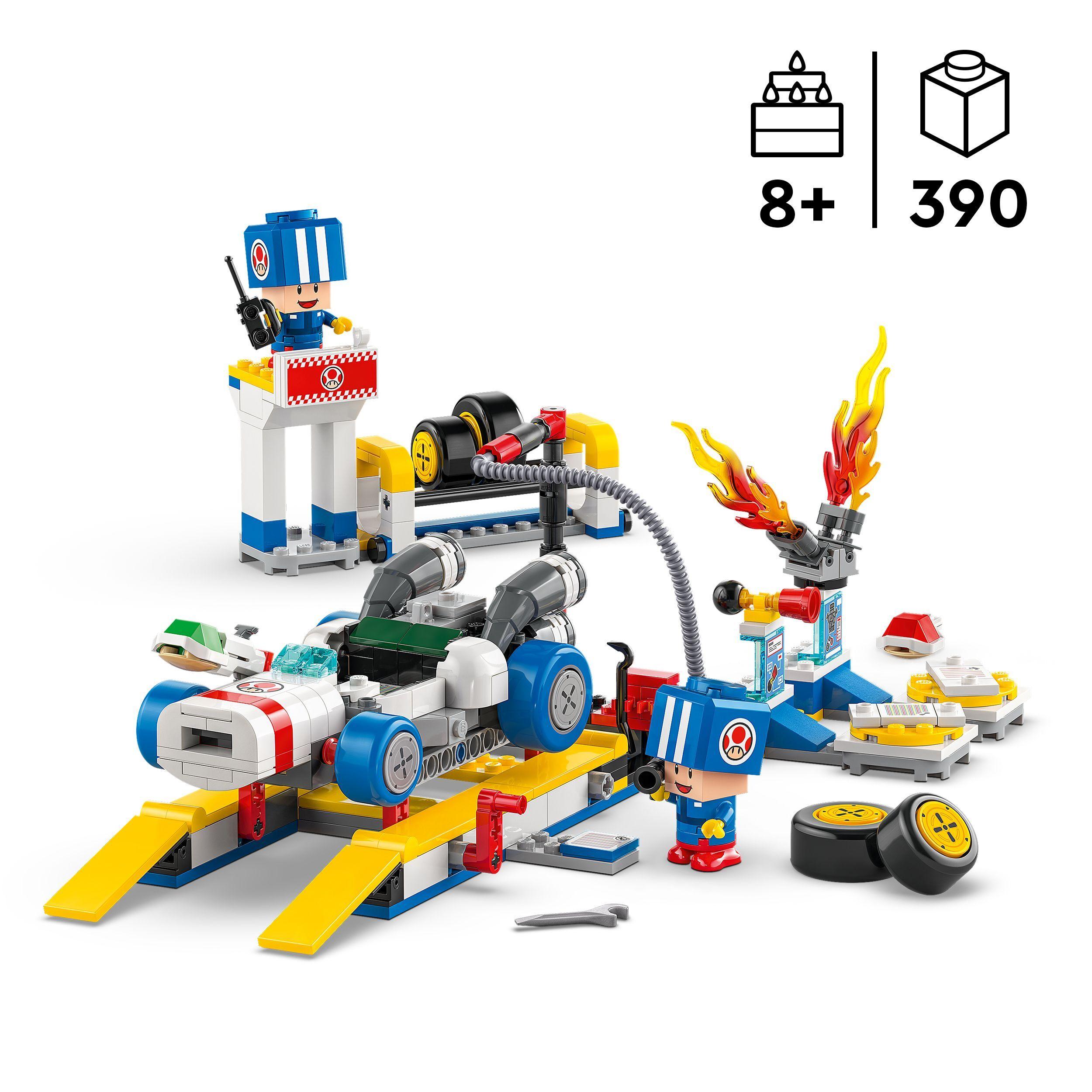 Voir la diapositive 3 : LEGO LEGO Super Mario 72035 Mario Kart – Garage de Toad - Jouet Nintendo personnalisable