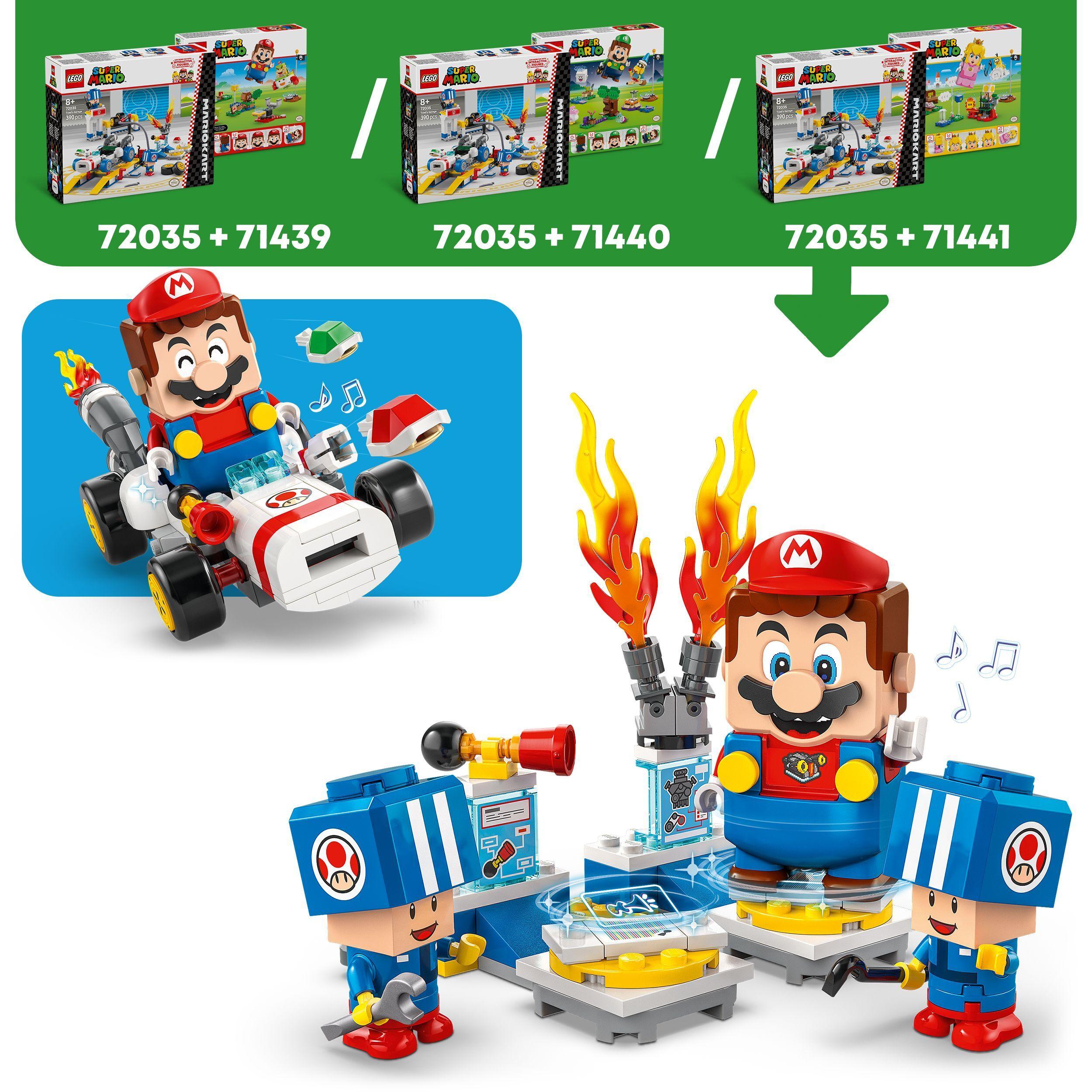 Voir la diapositive 4 : LEGO LEGO Super Mario 72035 Mario Kart – Garage de Toad - Jouet Nintendo personnalisable
