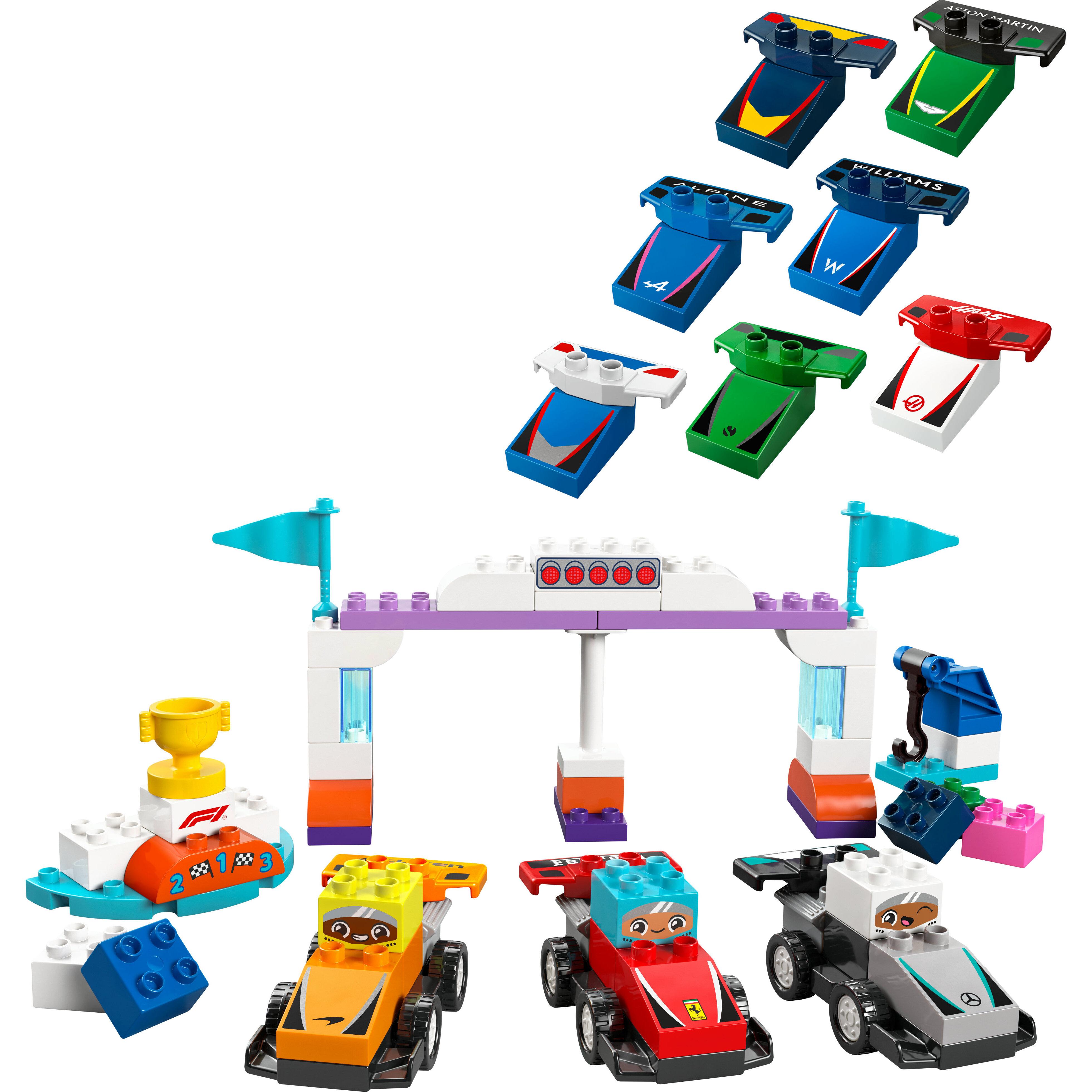 Voir la diapositive 2 : LEGO LEGO DUPLO Ma ville 10445 Voitures de Course et Pilotes d’une Écurie de F1 - Jouet 2 ans