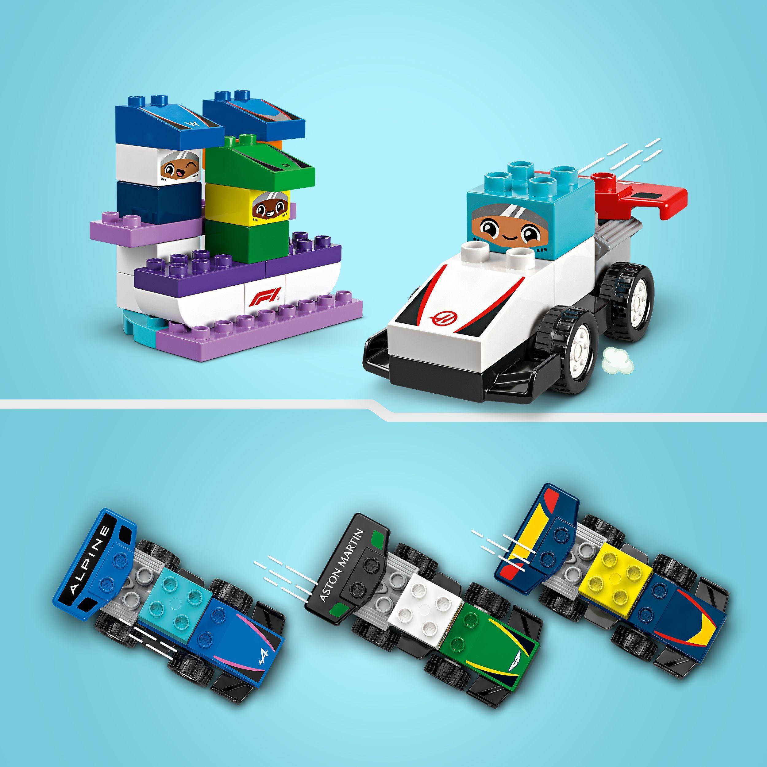 Voir la diapositive 4 : LEGO LEGO DUPLO Ma ville 10445 Voitures de Course et Pilotes d’une Écurie de F1 - Jouet 2 ans