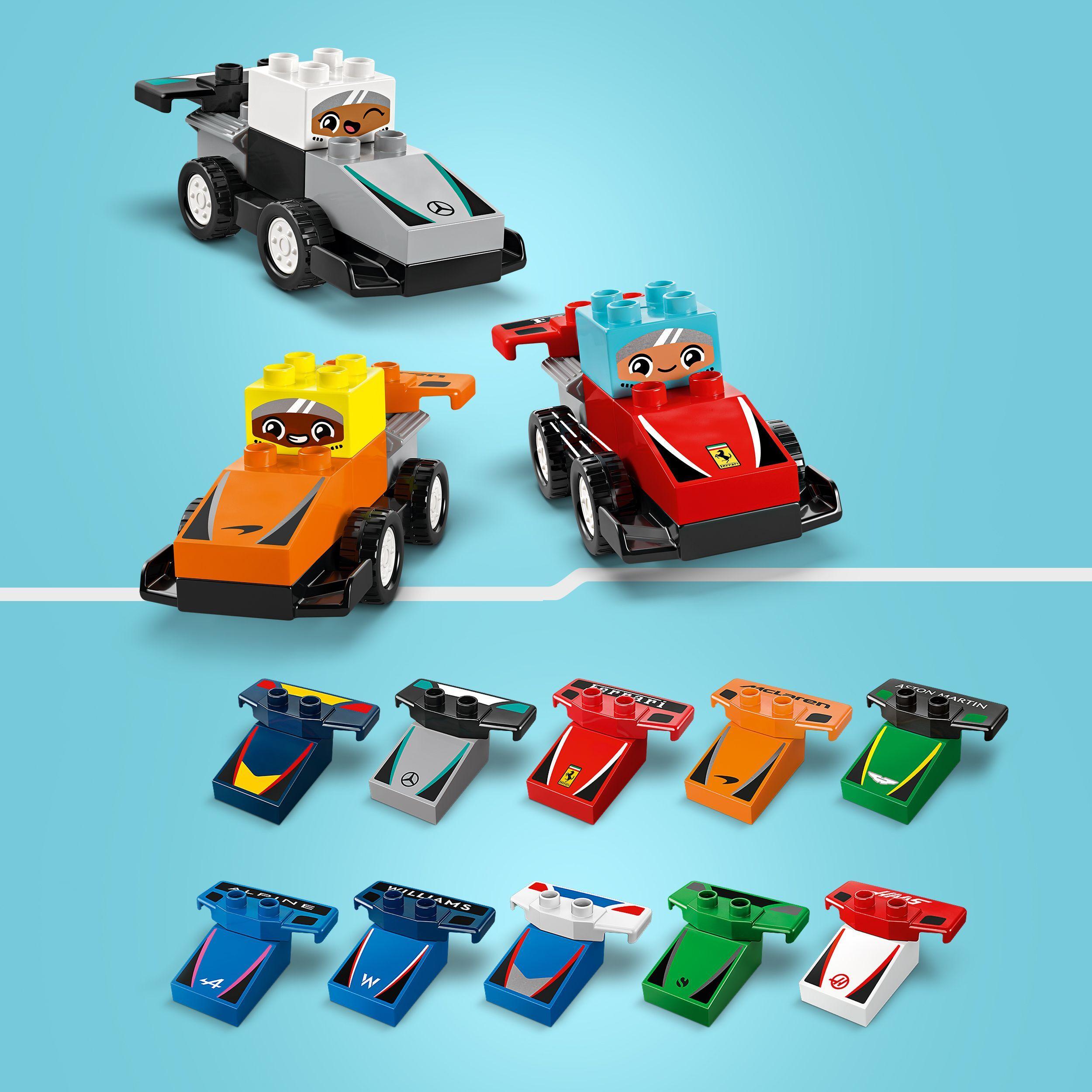 Voir la diapositive 5 : LEGO LEGO DUPLO Ma ville 10445 Voitures de Course et Pilotes d’une Écurie de F1 - Jouet 2 ans