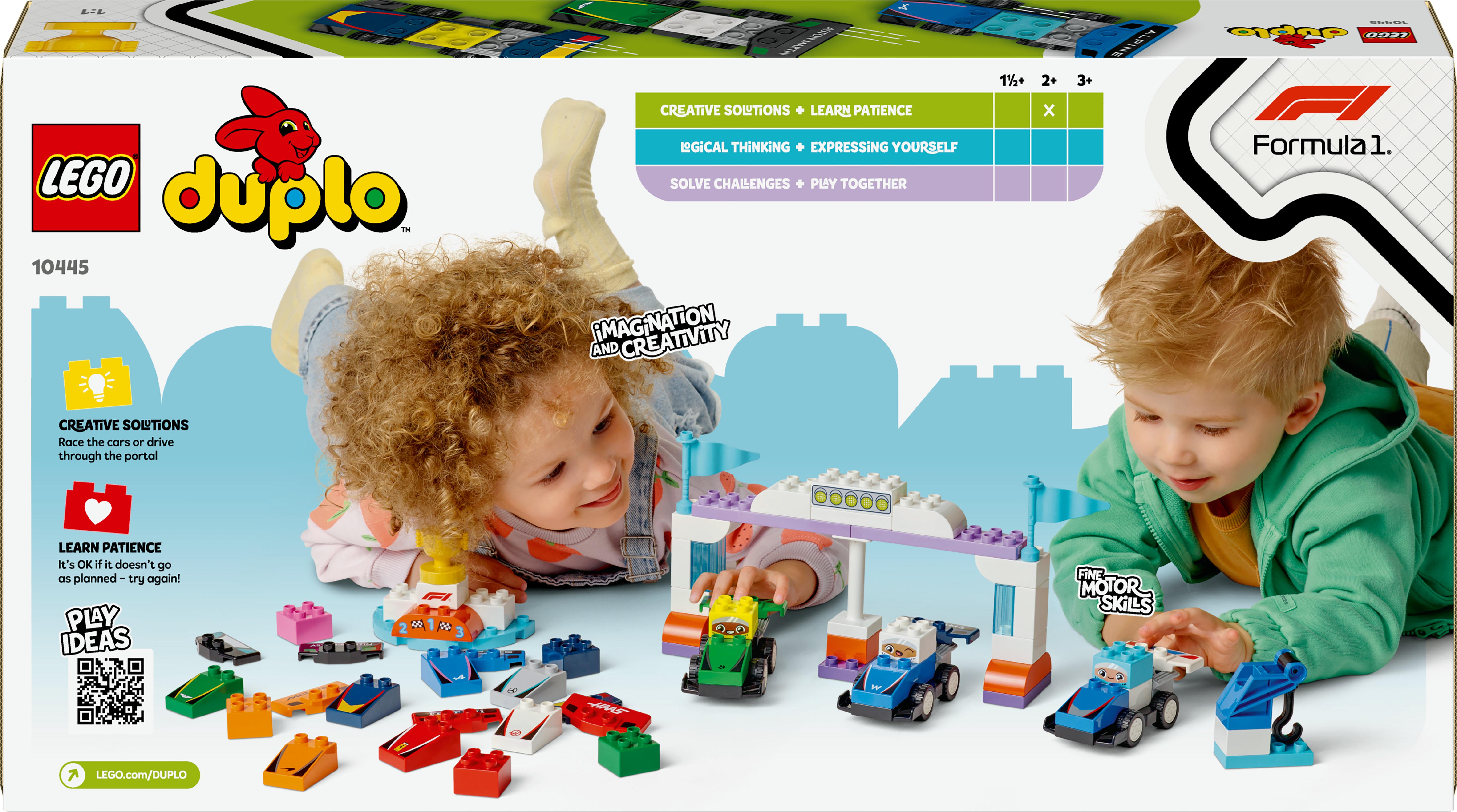Voir la diapositive 8 : LEGO LEGO DUPLO Ma ville 10445 Voitures de Course et Pilotes d’une Écurie de F1 - Jouet 2 ans