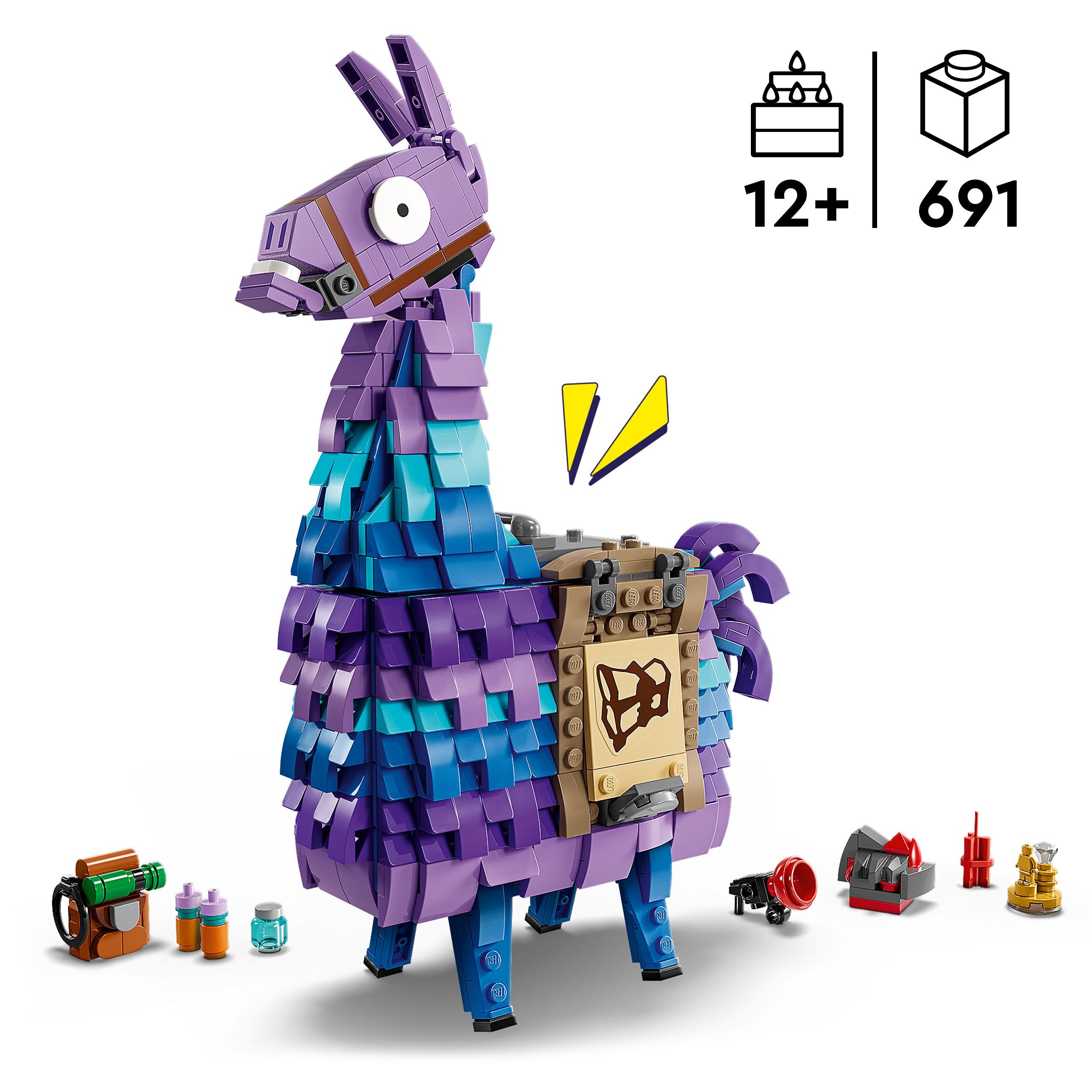 Voir la diapositive 3 : LEGO Fortnite 77071 Lama de ravitaillement - Figurine inspirée du jeu vidéo pour ados