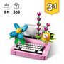 Voir la diapositive 3 : LEGO Creator 31169 - La Machine à écrire avec des Fleurs