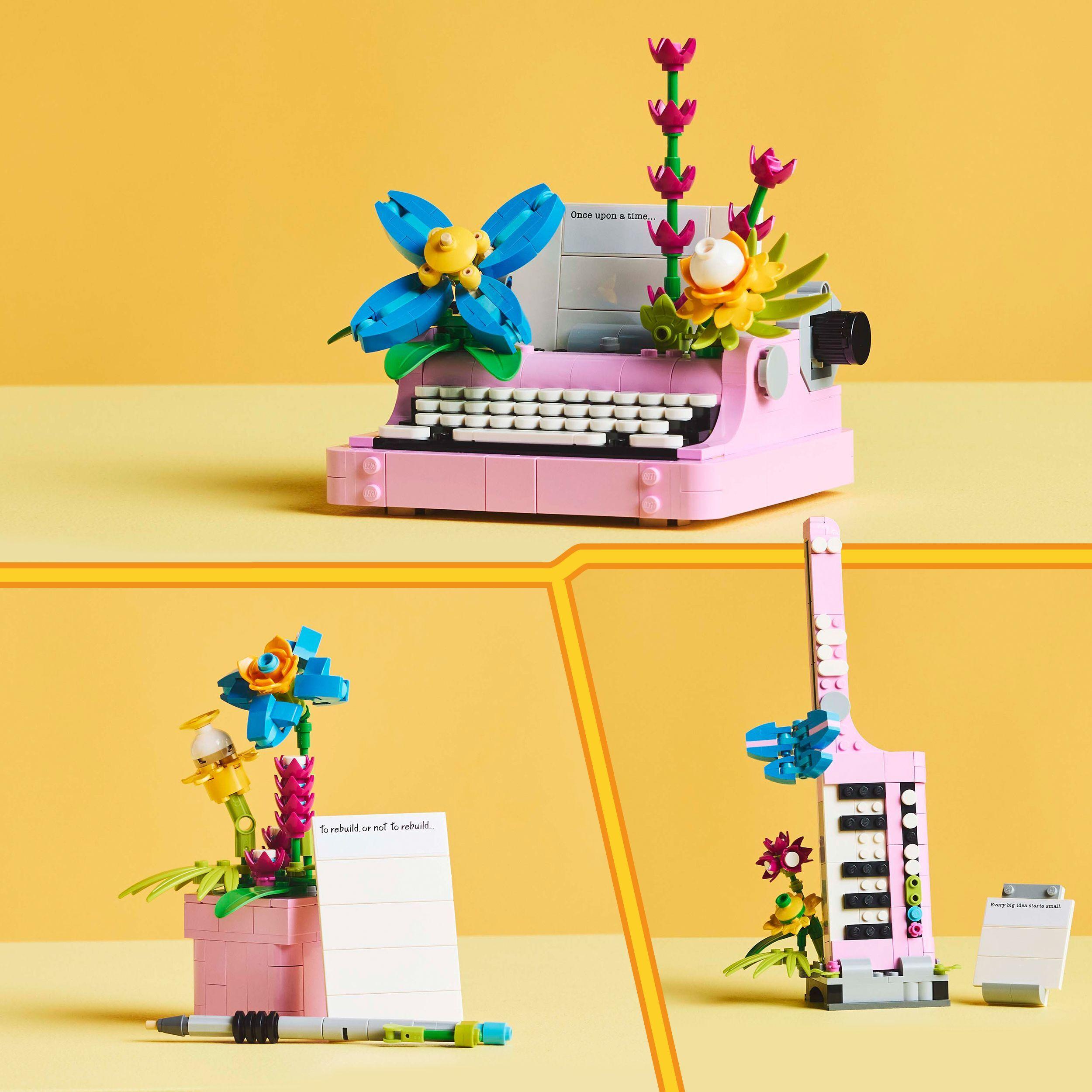 Voir la diapositive 6 : LEGO LEGO Creator 31169 3-en-1 La Machine à Écrire avec des Fleurs - Jeu Fille ou Garçon 8 ans