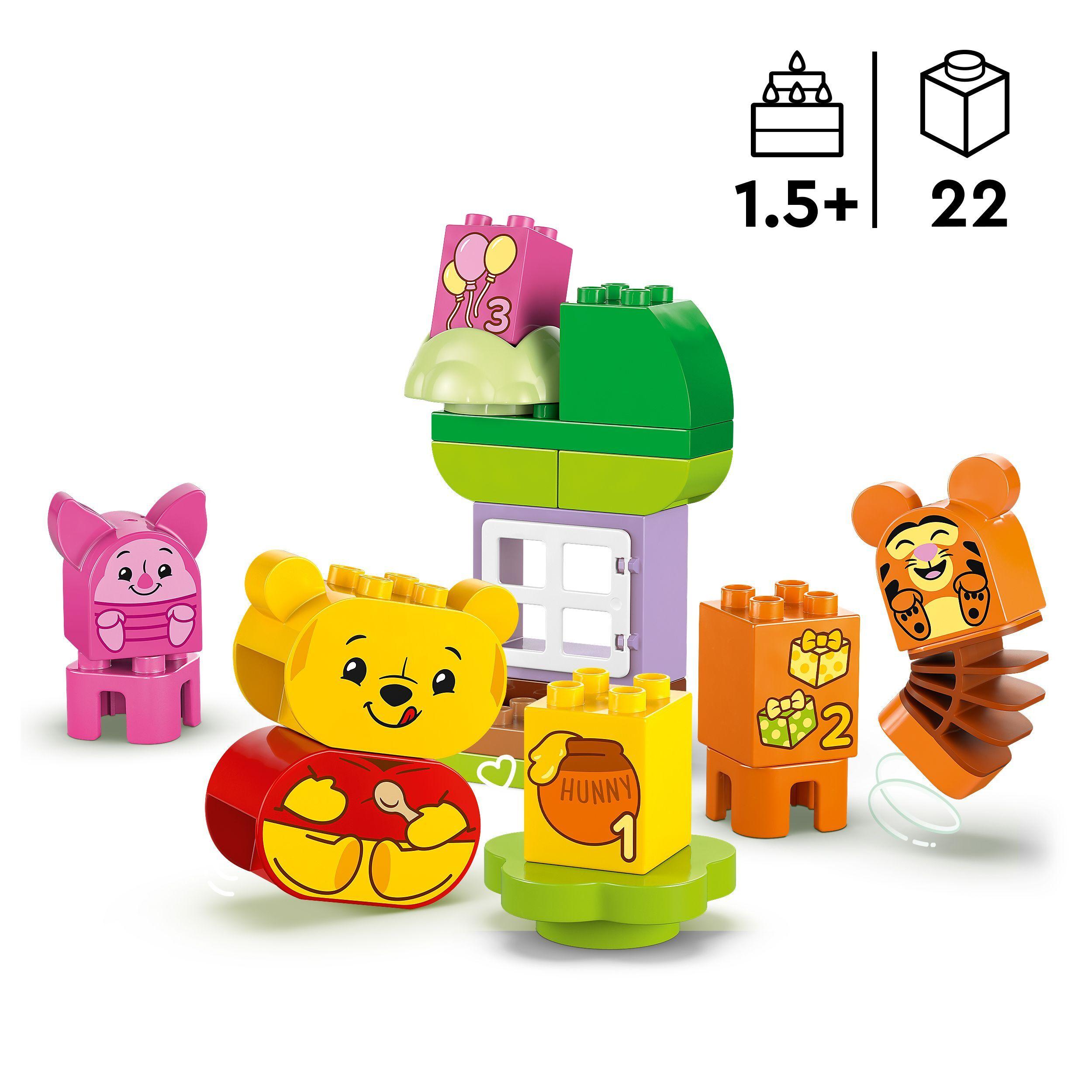 Voir la diapositive 3 : LEGO DUPLO | Disney 10457 L’Anniversaire de Winnie l’Ourson - Jeu de Construction 18 Mois
