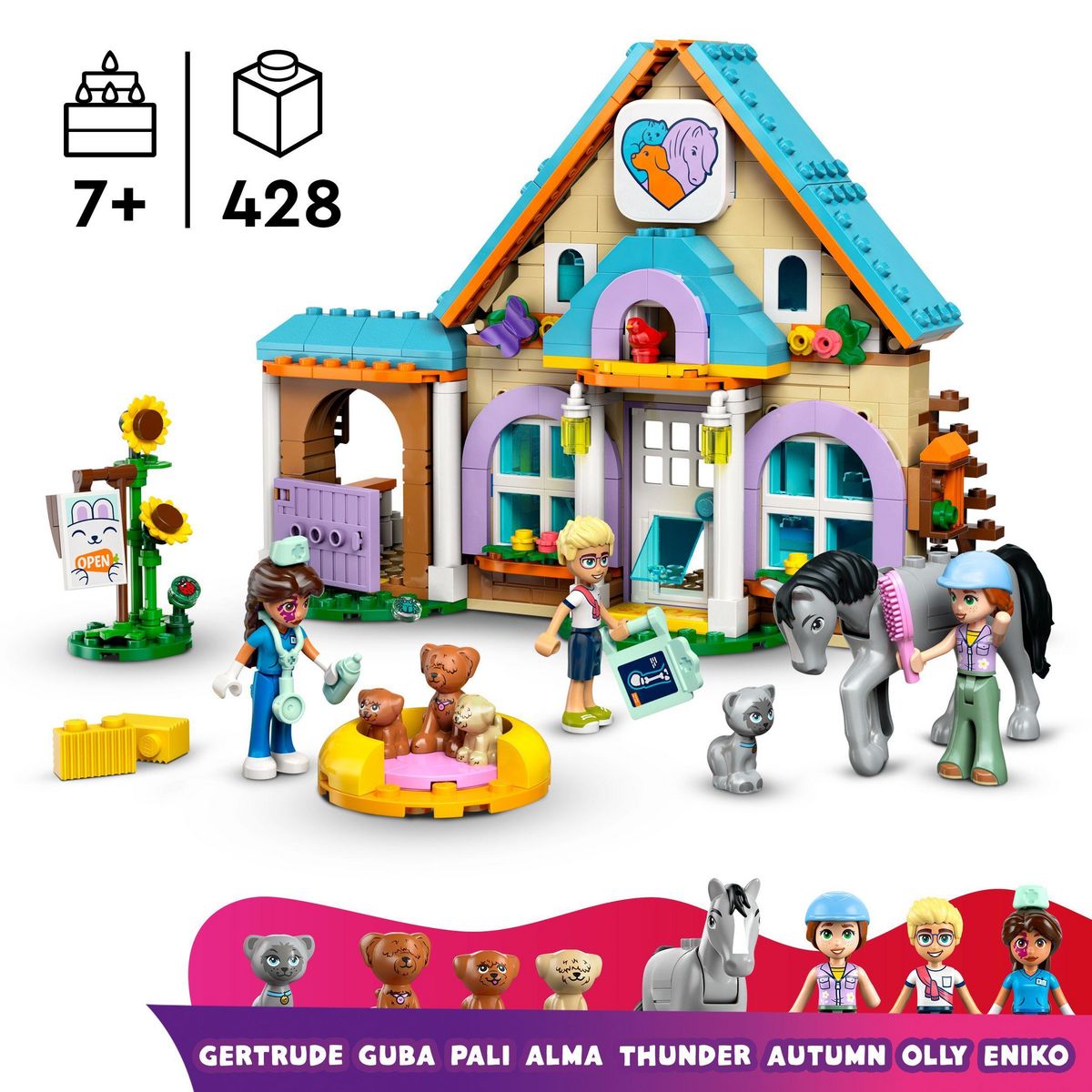 LEGO Friends 42651 - La Clinique Vétérinaire pour chevaux et animaux de compagnie