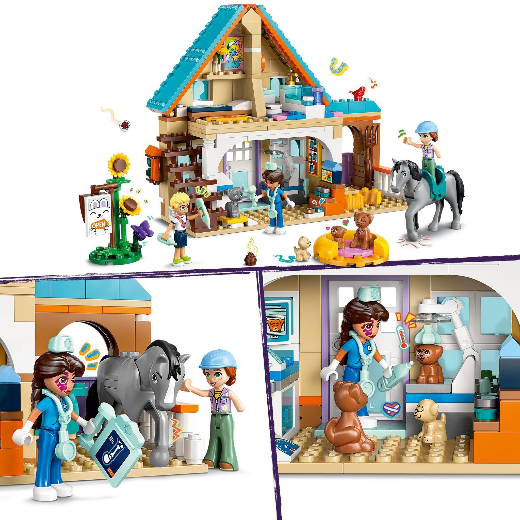 Voir la diapositive 4 : LEGO Friends 42651 - La Clinique Vétérinaire pour chevaux et animaux de compagnie