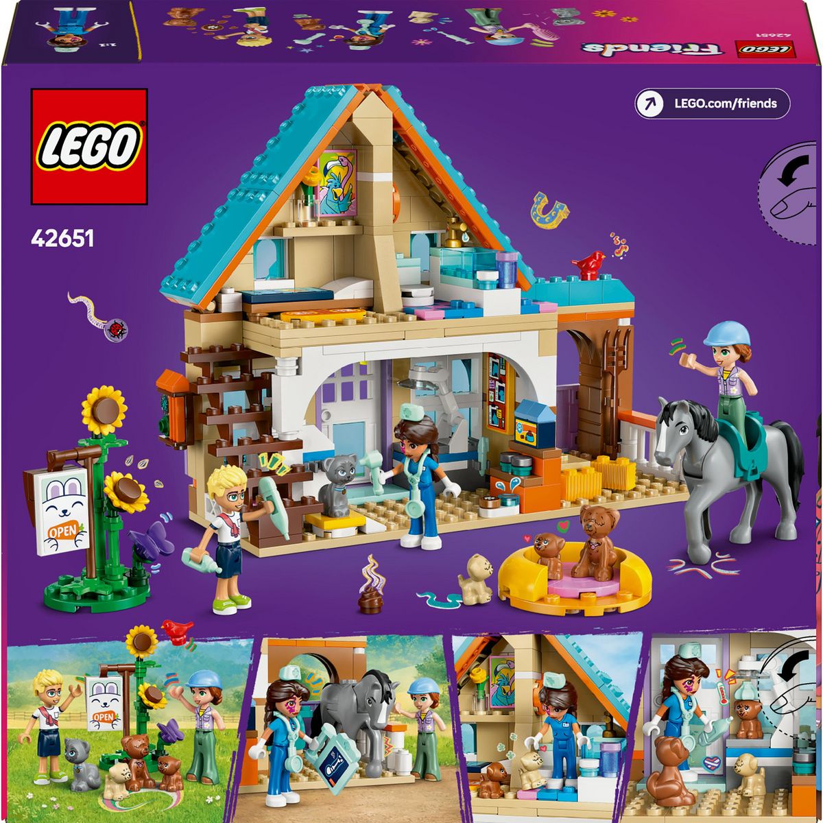 LEGO Friends 42651 - La Clinique Vétérinaire pour chevaux et animaux de compagnie