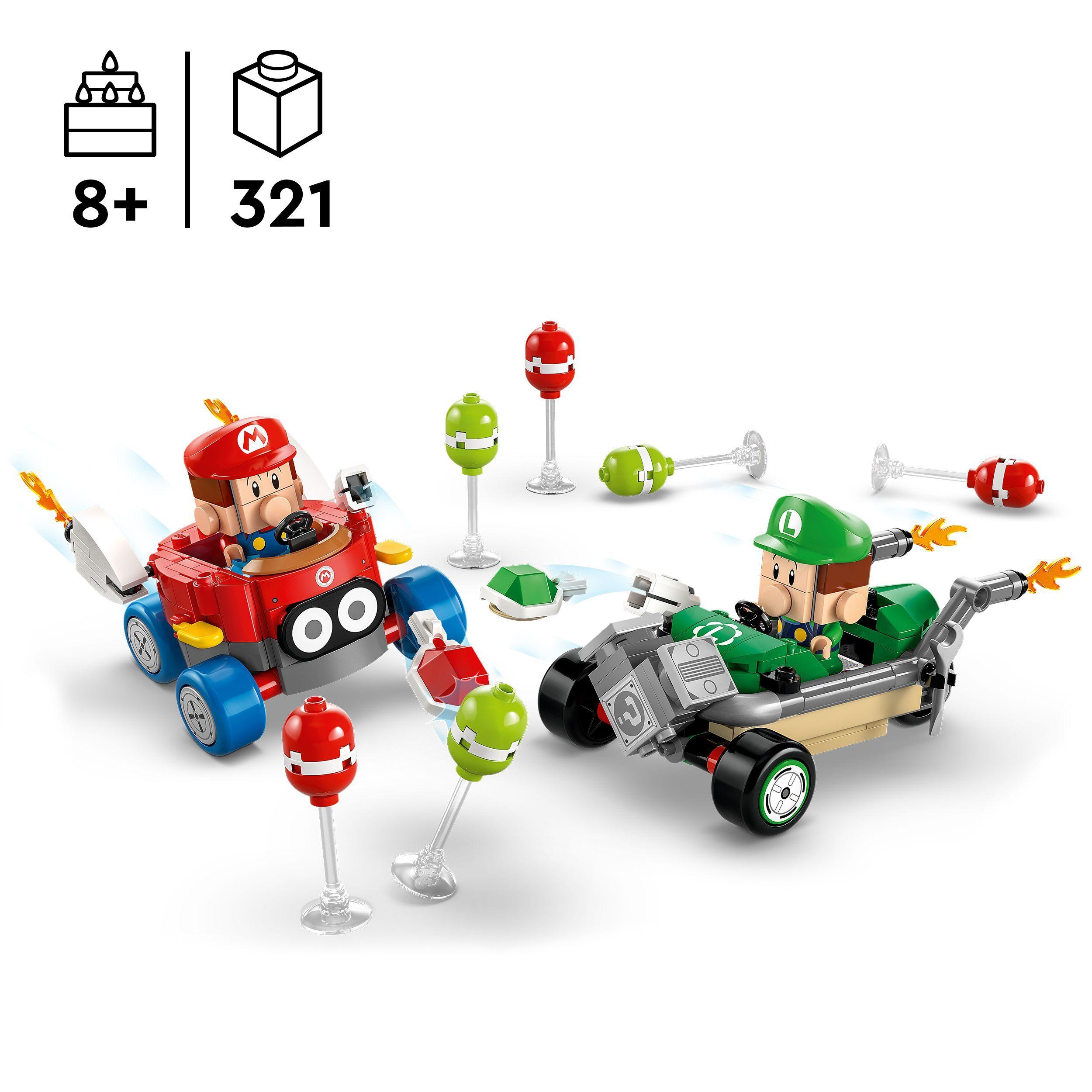 Voir la diapositive 3 : LEGO LEGO Super Mario 72034 Mario Kart – Bébé Mario contre Bébé Luigi - Cadeau Nintendo