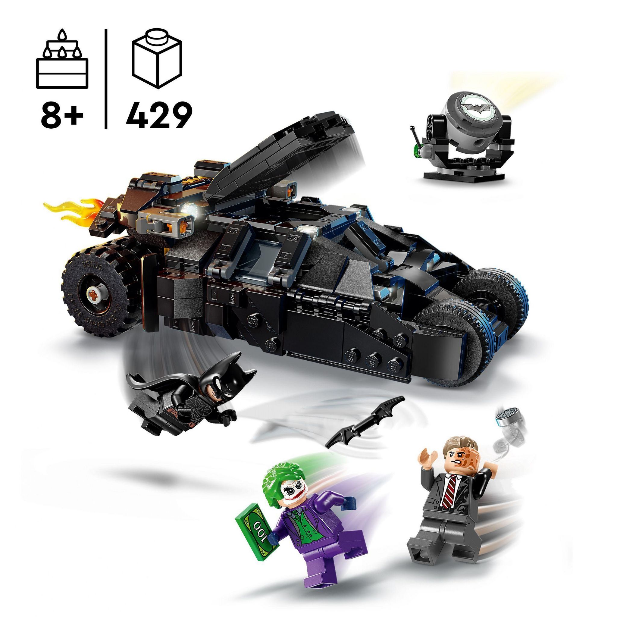 Voir la diapositive 3 : LEGO DC Comics 76303 - La Batmobile Tumbler de Batman contre le double face de Joker