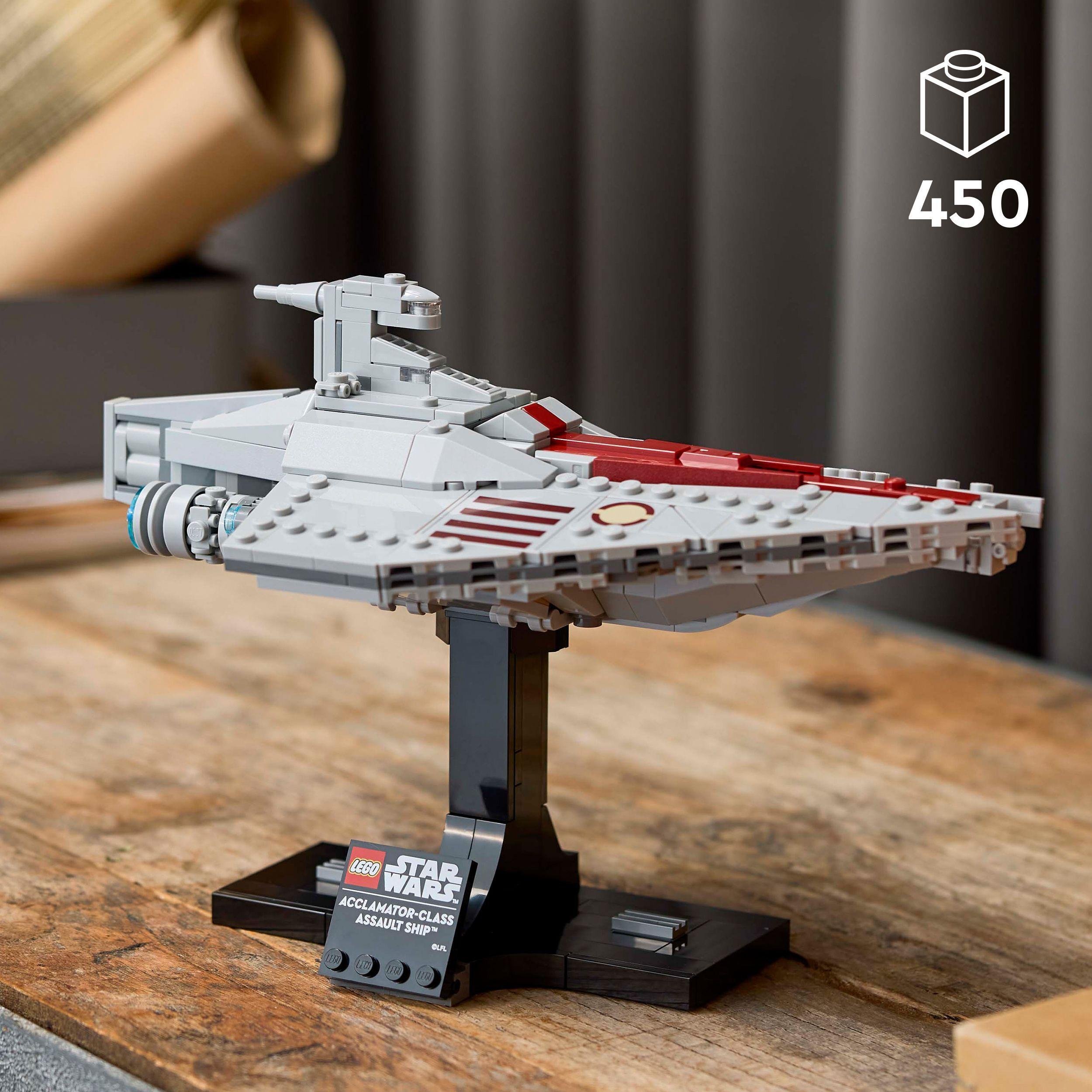 Voir la diapositive 3 : LEGO Star Wars 75404 Le transport d’assaut de classe Acclamator - Maquette pour adulte