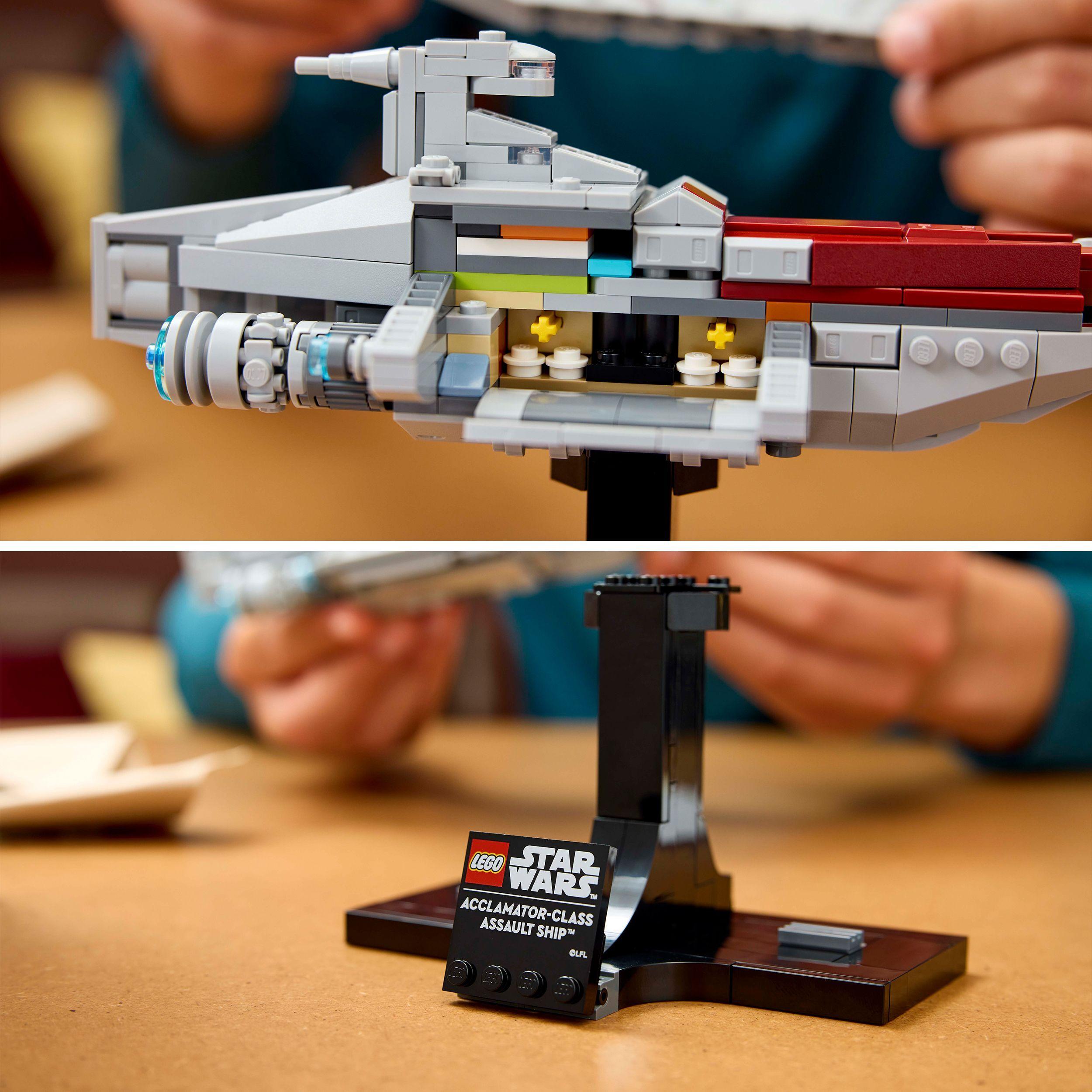 Voir la diapositive 6 : LEGO Star Wars 75404 Le transport d’assaut de classe Acclamator - Maquette pour adulte