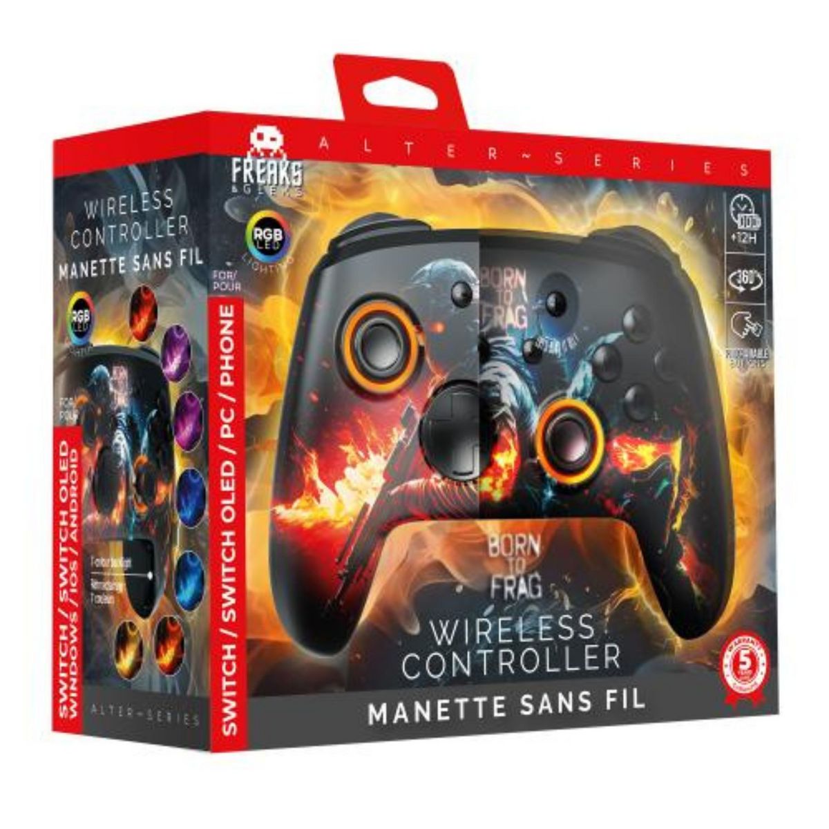 Manette Sans Fil RGB Born To Frag Nintendo Switch / PC