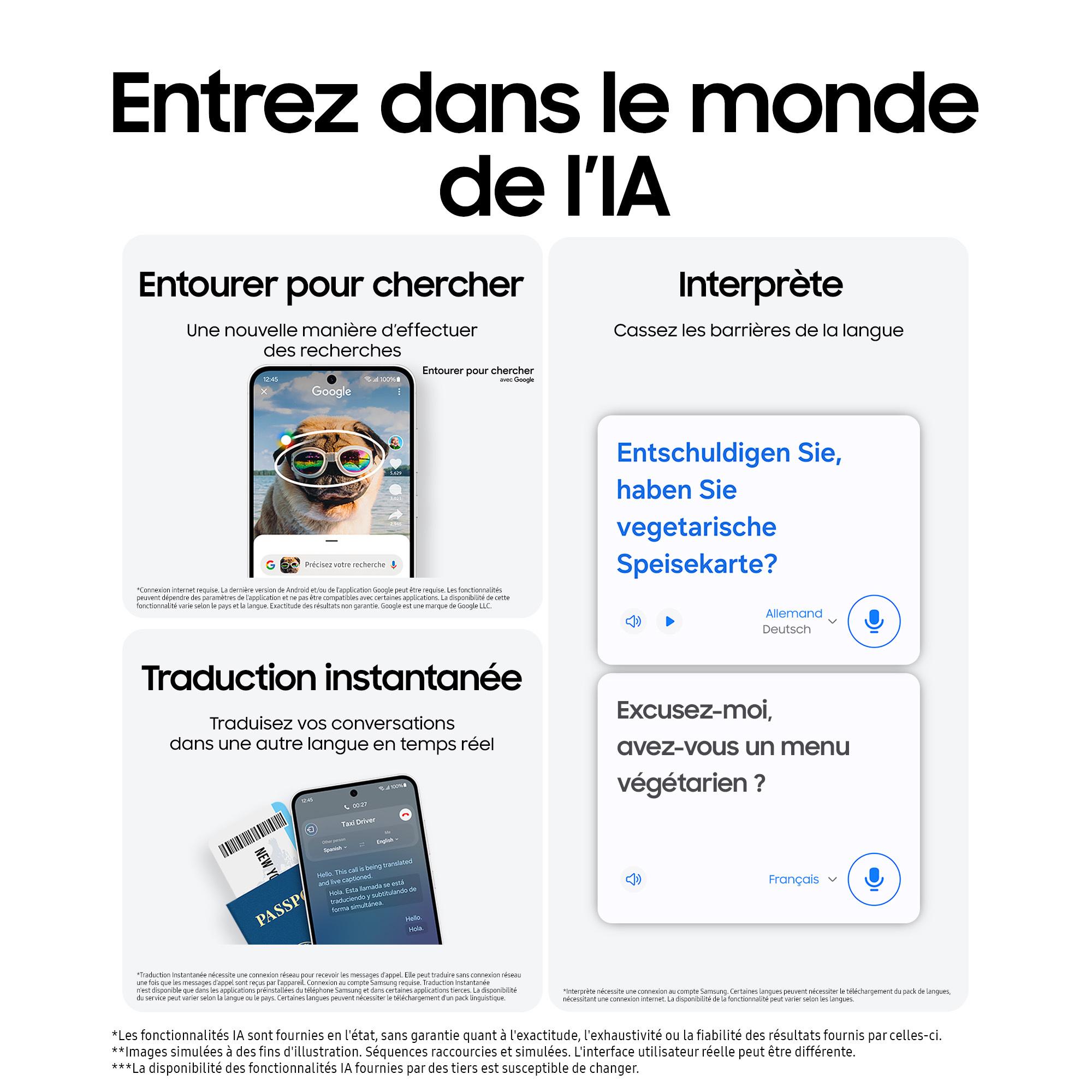 Voir la diapositive 5 : SAMSUNG Galaxy S24FE 5G 256Go - Bleu