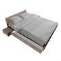Voir la diapositive 2 : Lit double avec rangements 140X190 cm 1 chevet 1 tiroir BLAST