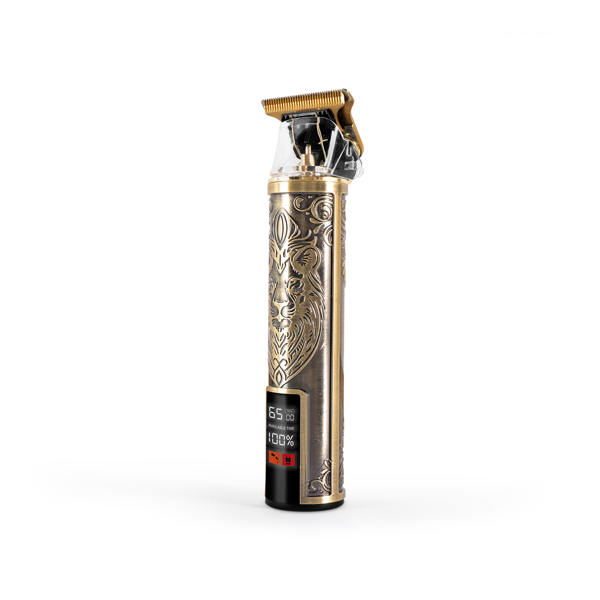 Voir la diapositive 3 : BECKER SHAVES & TRIMS Tondeuse cheveux et barbe LION GOLD - Or