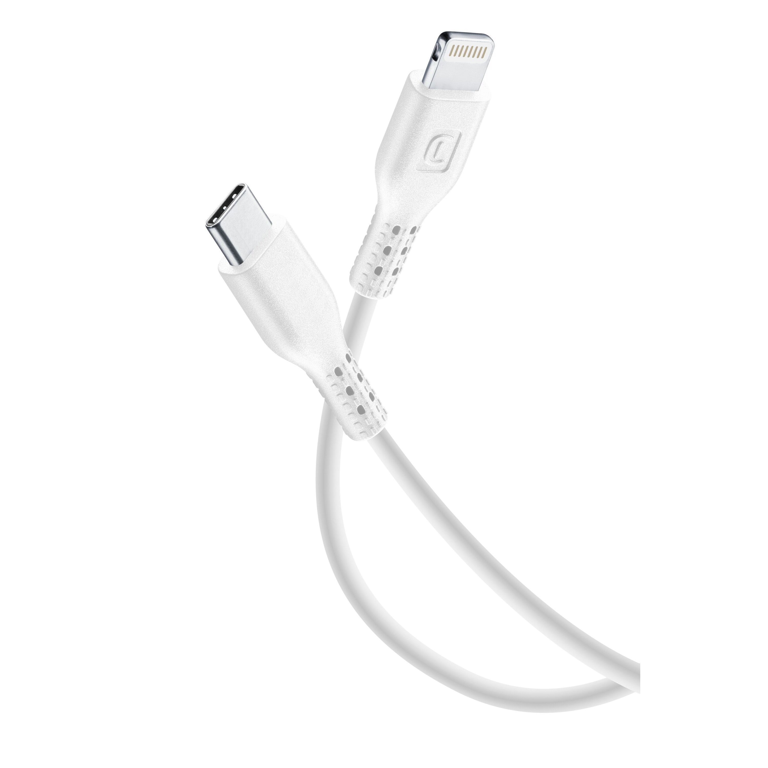 CELLULAR Câble USB C/Lightning 2m - Blanc