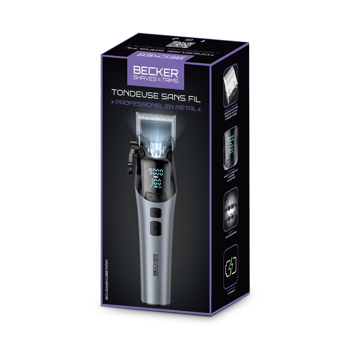 BECKER SHAVES & TRIMS Tondeuse Pro X STRIM - Gris