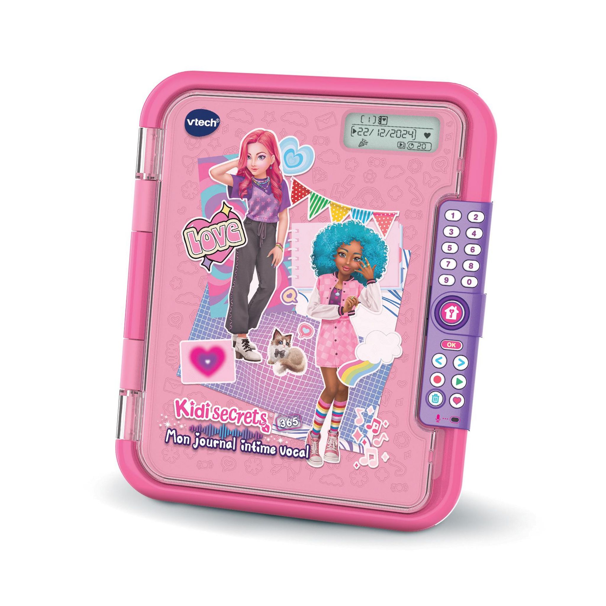 Voir la diapositive 2 : VTECH Mon Journal Intime Vocal Kidisecrets 365 - Rose