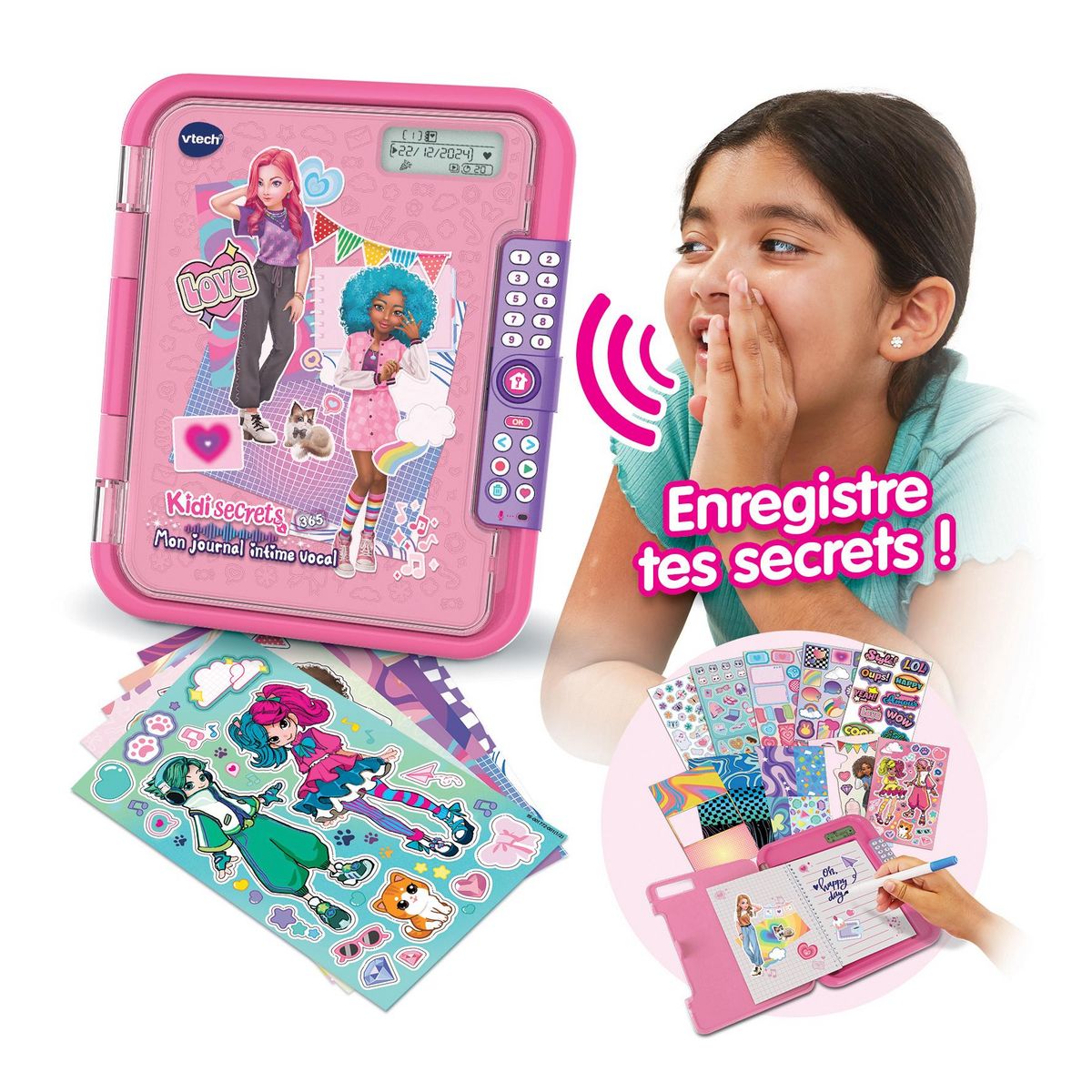 VTECH Mon Journal Intime Vocal Kidisecrets 365 - Rose