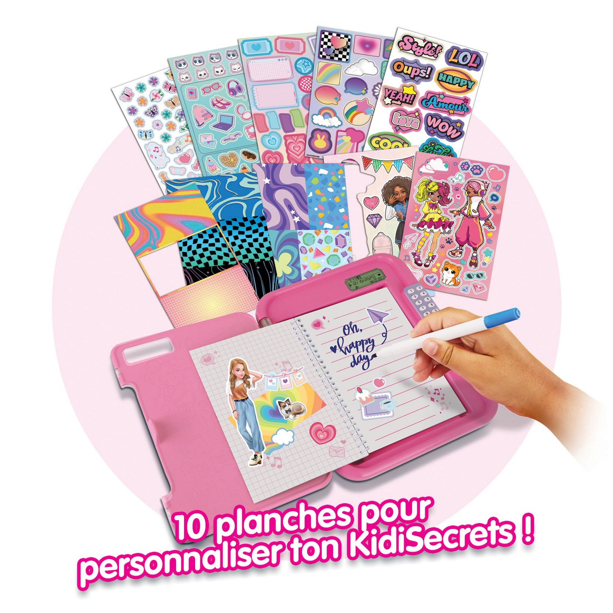 Voir la diapositive 5 : VTECH Mon Journal Intime Vocal Kidisecrets 365 - Rose