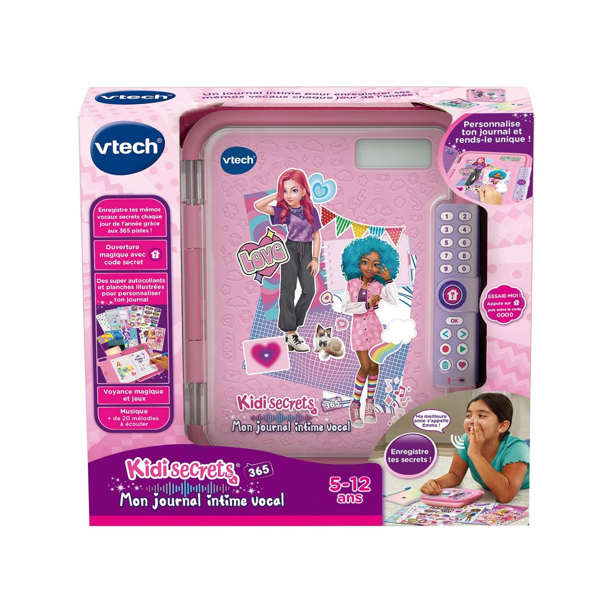 VTECH Mon Journal Intime Vocal Kidisecrets 365 - Rose