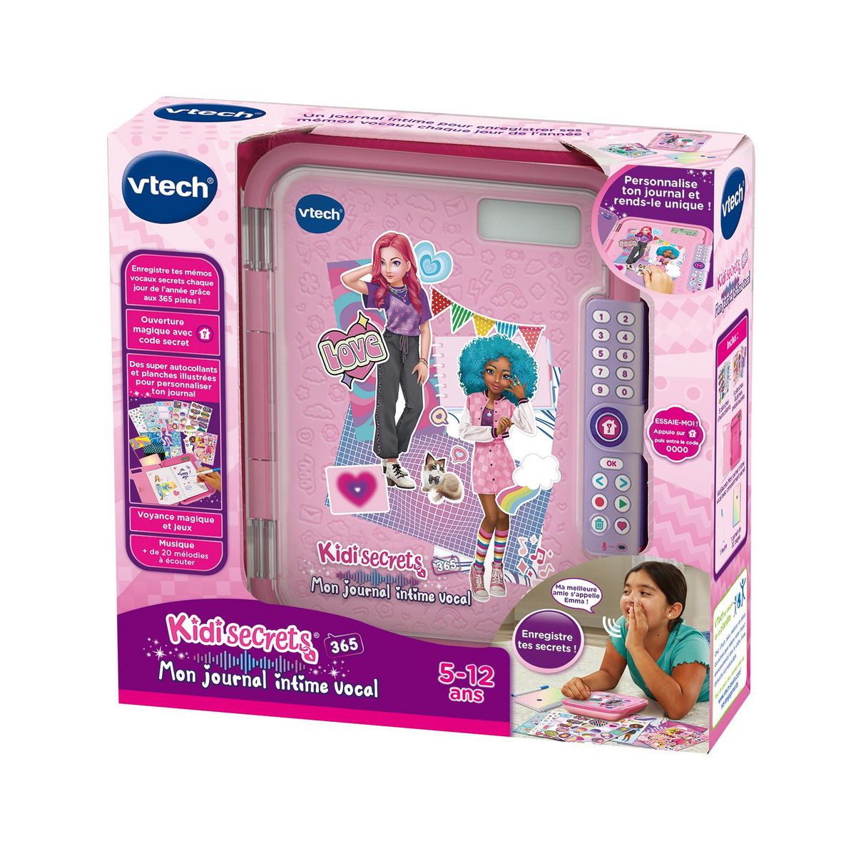 VTECH Mon Journal Intime Vocal Kidisecrets 365 - Rose