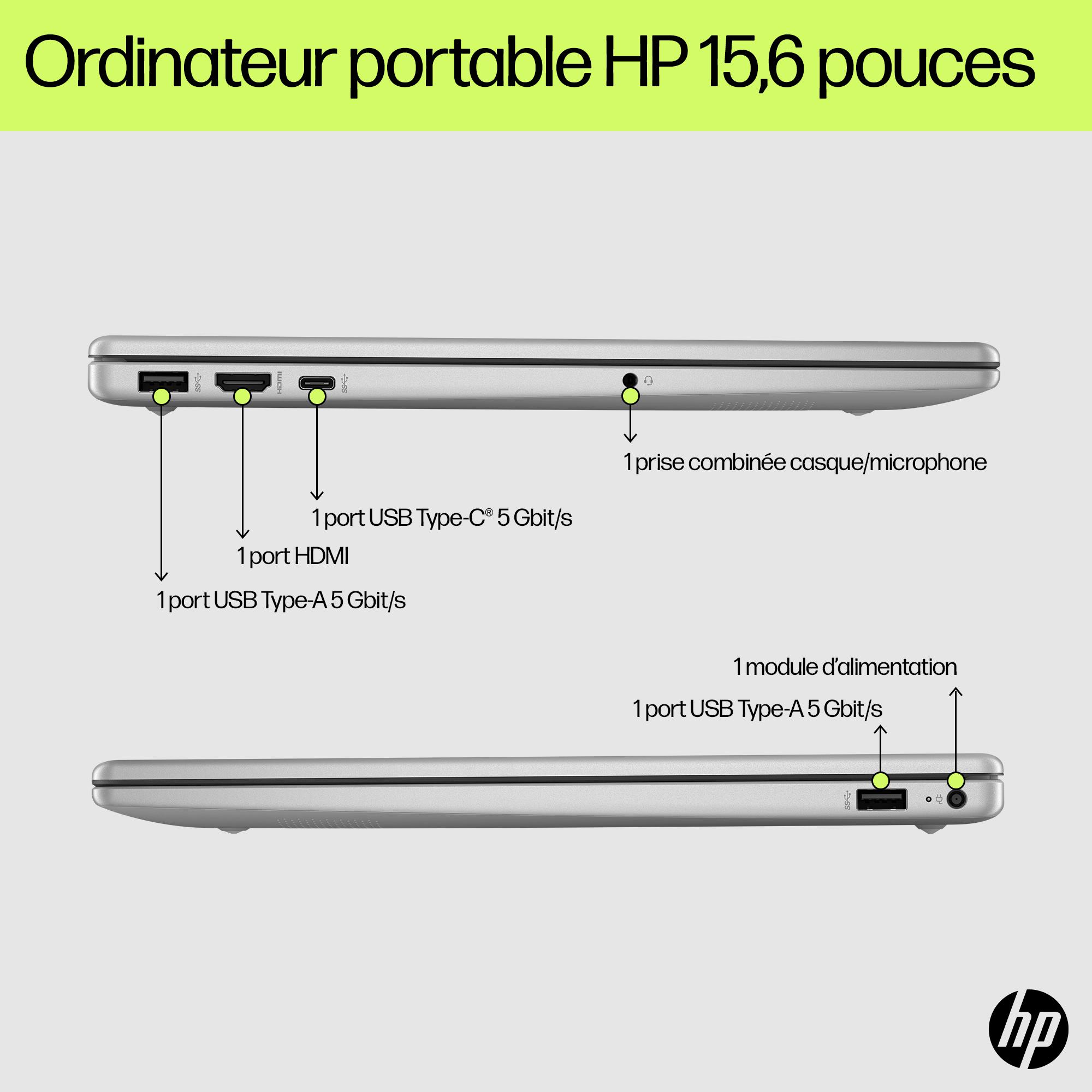 Voir la diapositive 6 : HP Ordinateur Portable 15-FD0087NF - Gris