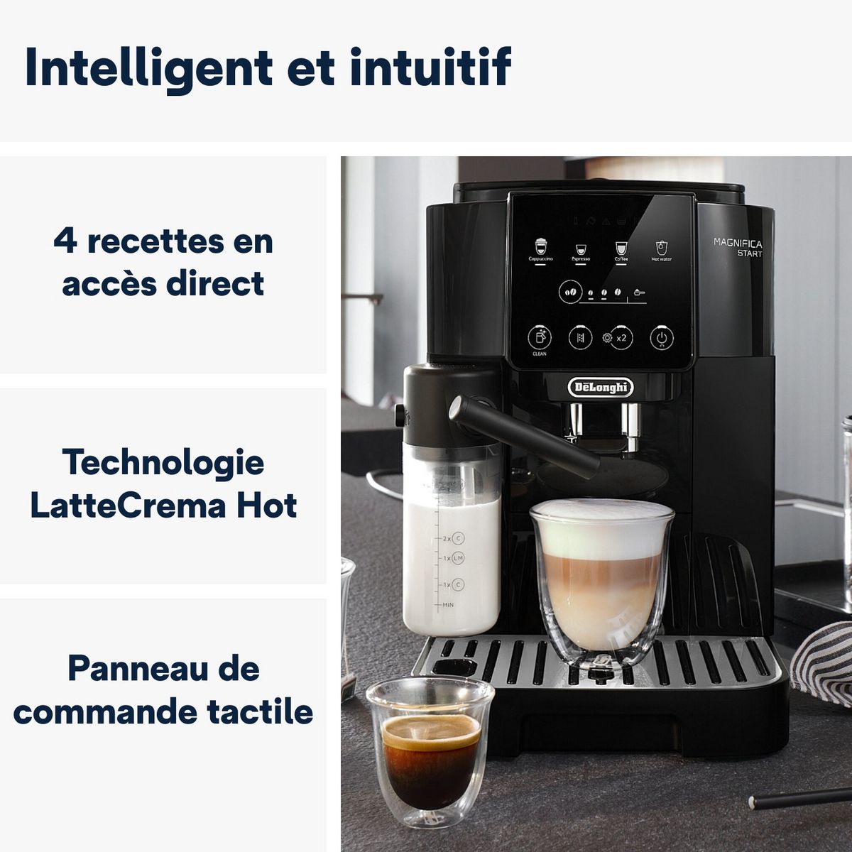 DELONGHI Expresso avec broyeur ECAM220.60.B - Noir