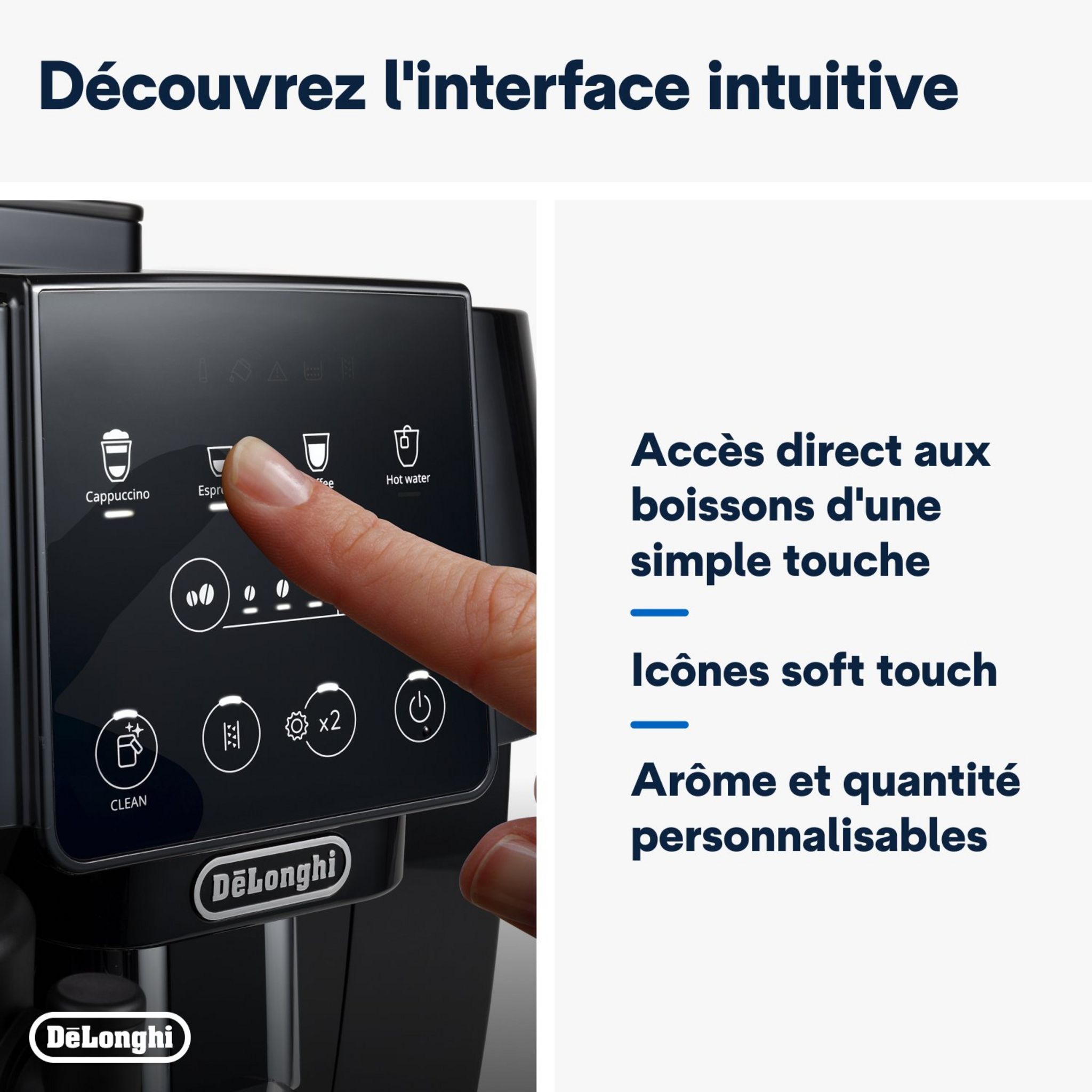 Voir la diapositive 10 : DELONGHI Expresso avec broyeur ECAM220.60.B - Noir