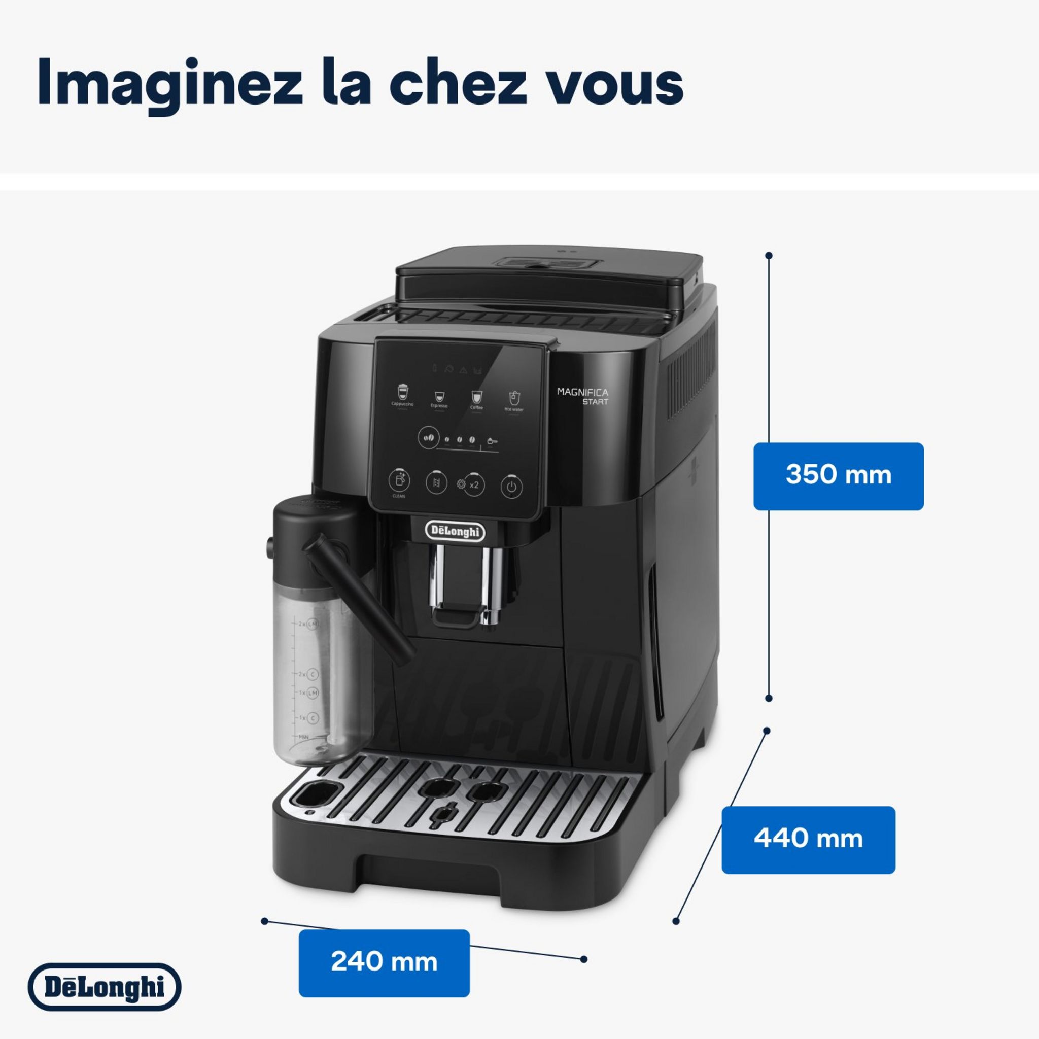 Voir la diapositive 11 : DELONGHI Expresso avec broyeur ECAM220.60.B - Noir